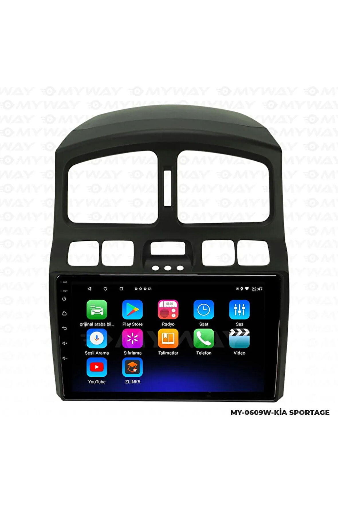 KİA SPORTAGE ANDROİD 12 MULTİMEDYA CARPLAY 2GB RAM+32GB HDD 2005 NAVİGASYON EKRAN