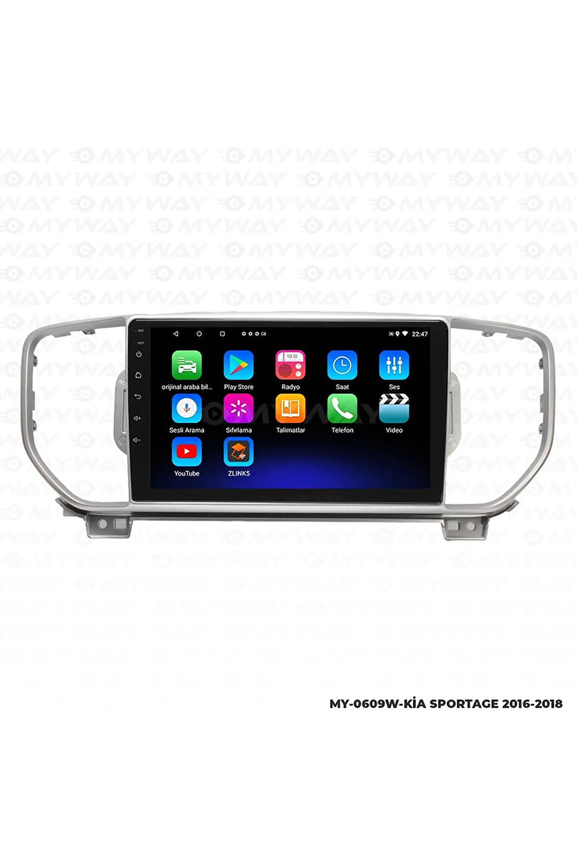 KİA SPORTAGE ANDROİD 12 MULTİMEDYA CARPLAY 2GB RAM+32GB HDD 2016-2018 NAVİGASYON EKRAN