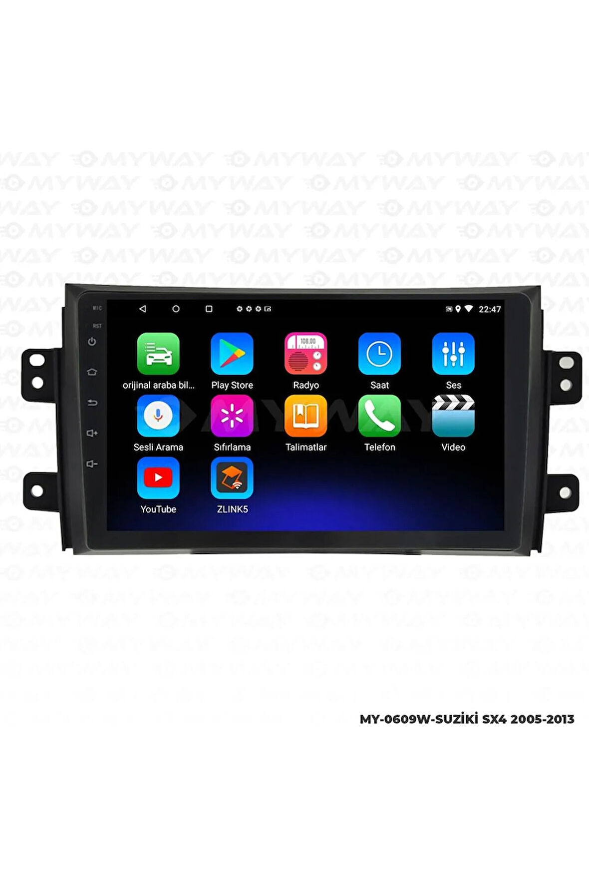 SUZUKİ SX4 ANDROİD 12 MULTİMEDYA CARPLAY 2GB RAM+32GB HDD NAVİGASYON EKRAN