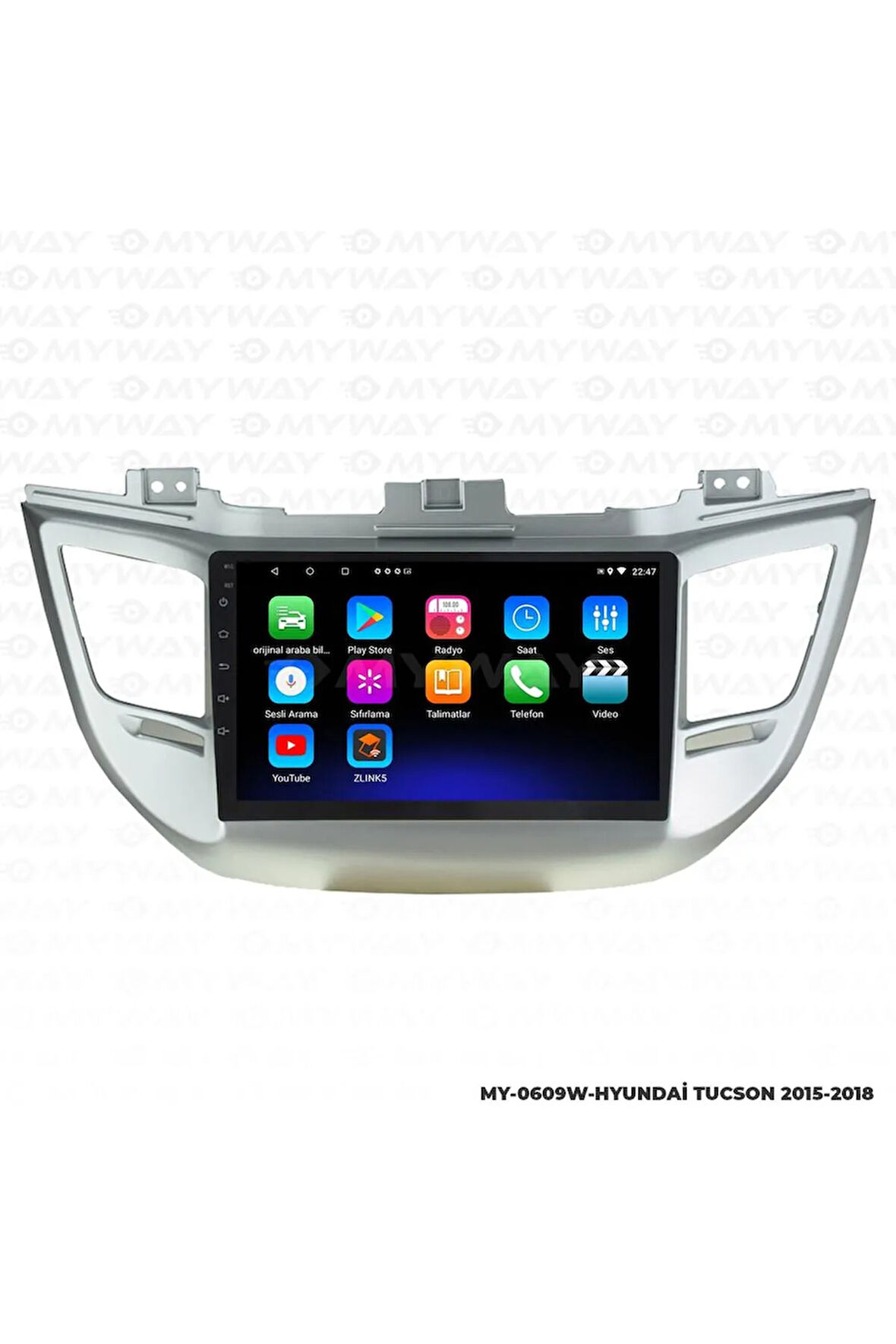 HYUNDAİ TUCSON ANDROİD 12 MULTİMEDYA CARPLAY 2GB RAM+32GB HDD 2015-2018 NAVİGASYON EKRAN