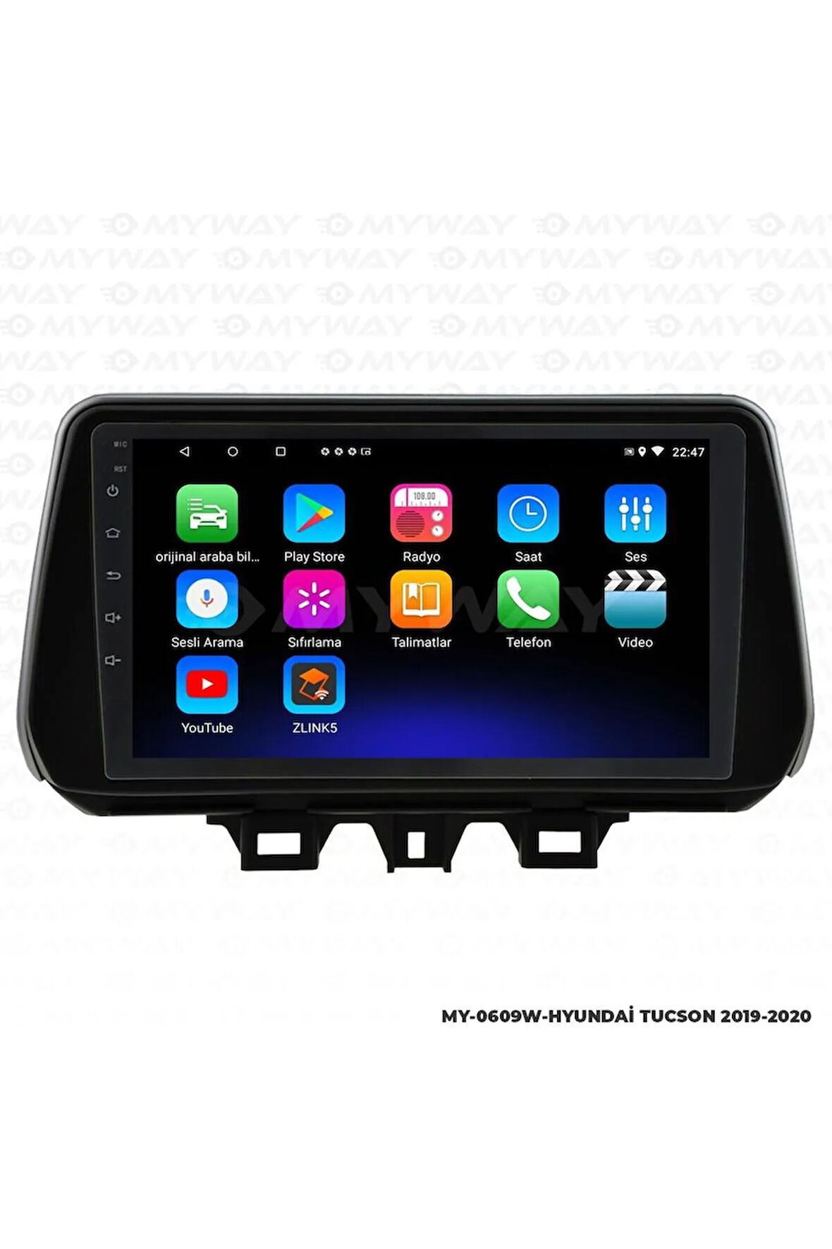 HYUNDAİ TUCSON Uyumlu ANDROİD 12 MULTİMEDYA CARPLAY 2GB RAM+32GB HDD 2019-2020 NAVİGASYON EKRAN