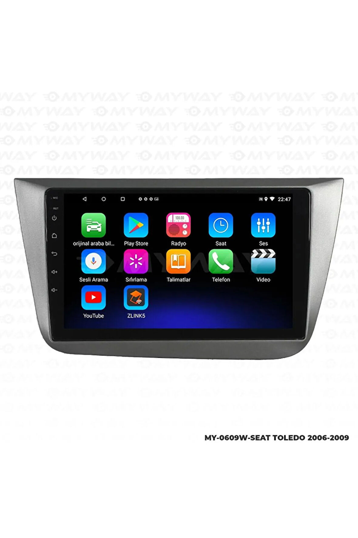 SEAT TOLEDO ANDROİD 12 MULTİMEDYA CARPLAY 2GB RAM+32GB HDD NAVİGASYON EKRAN