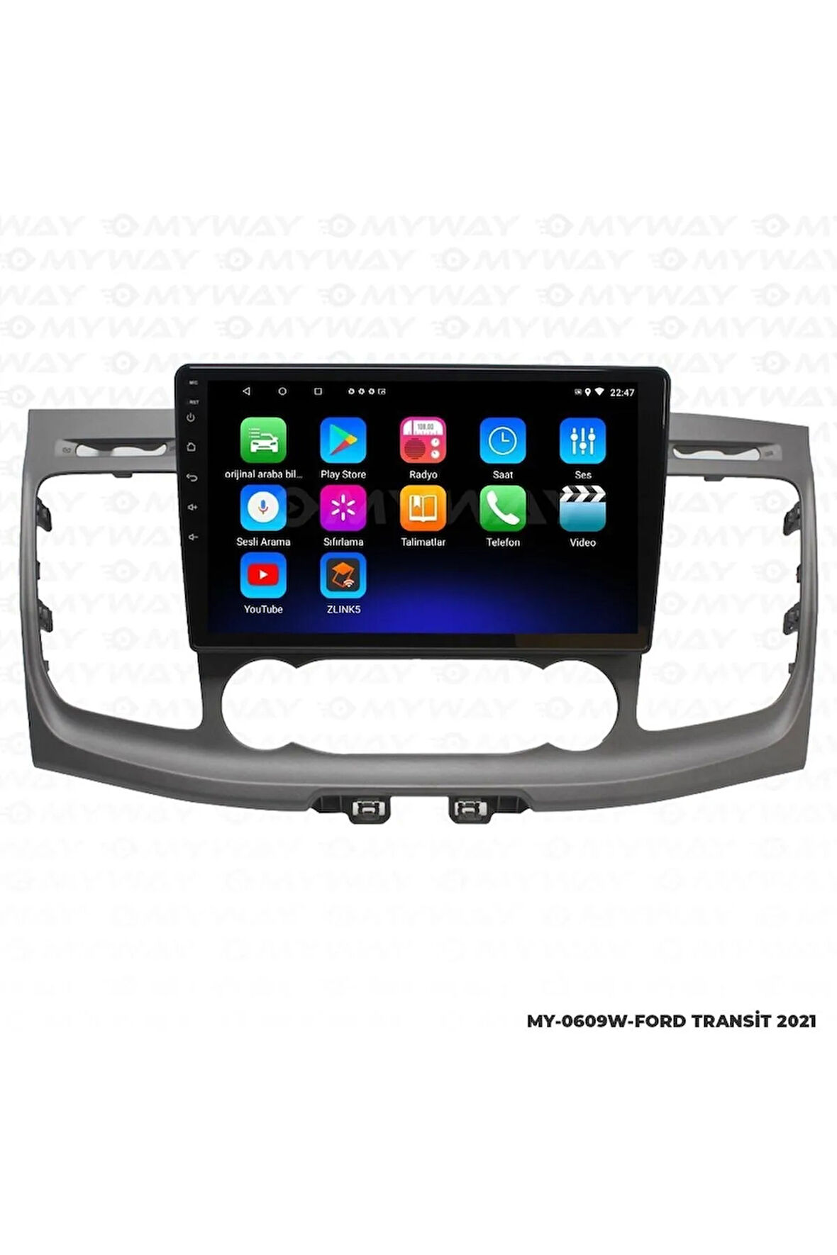 FORD TRANSİT ANDROİD 12 MULTİMEDYA CARPLAY 2GB RAM+32GB HDD 2021 NAVİGASYON EKRAN