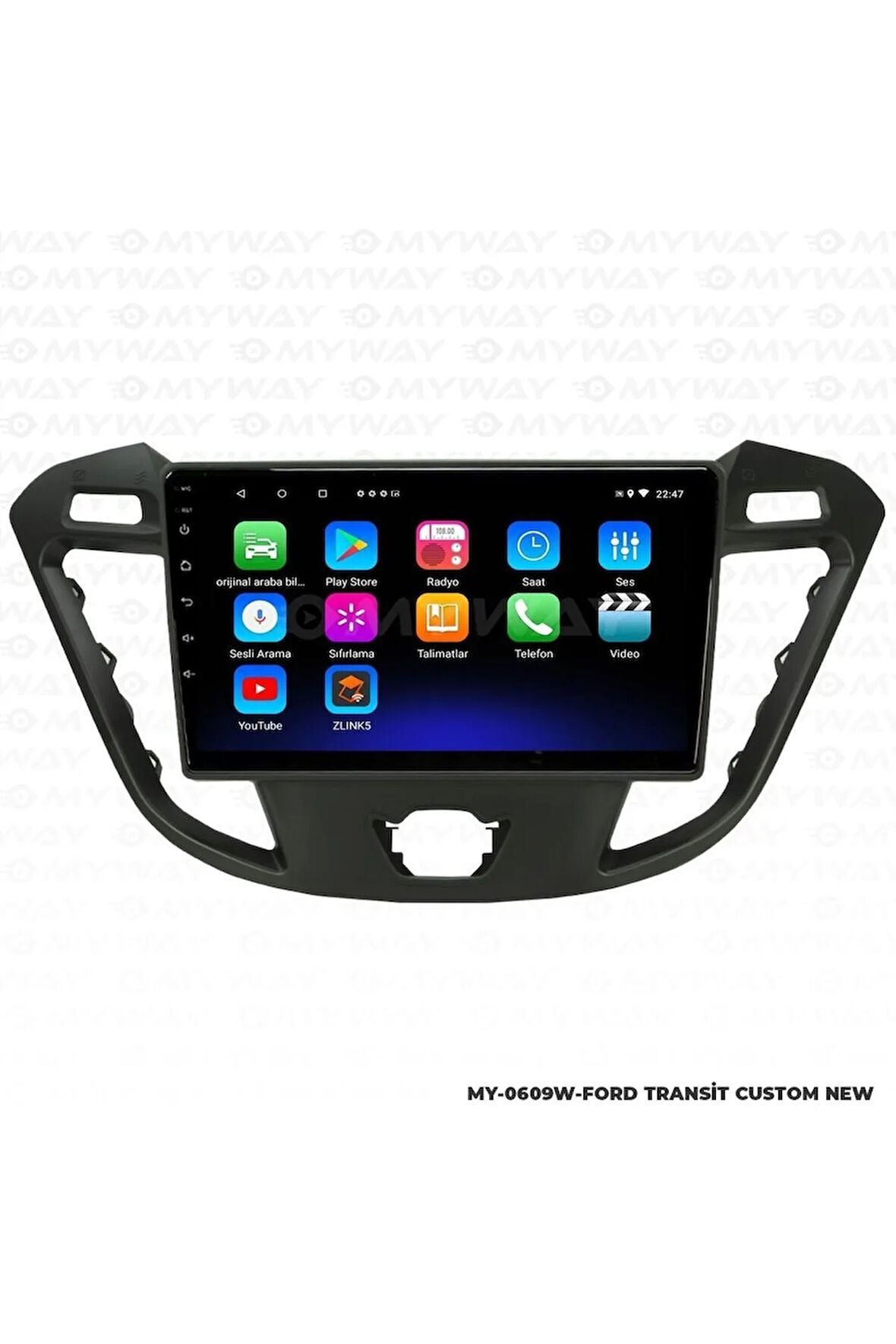 FORD TRANSİT CUSTOM ANDROİD 12 MULTİMEDYA CARPLAY 2GB RAM+32GB HDD NAVİGASYON EKRAN