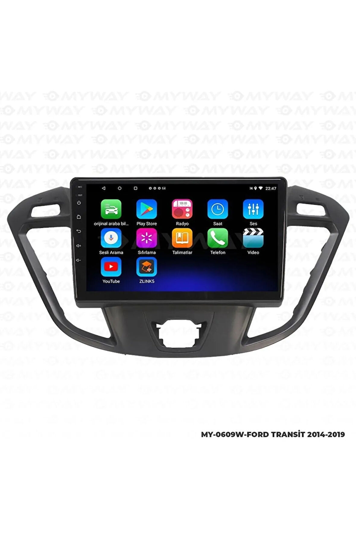 TRANSİT ANDROİD 12 MULTİMEDYA CARPLAY 2GB RAM+32GB HDD 2014-2019 NAVİGASYON EKRAN