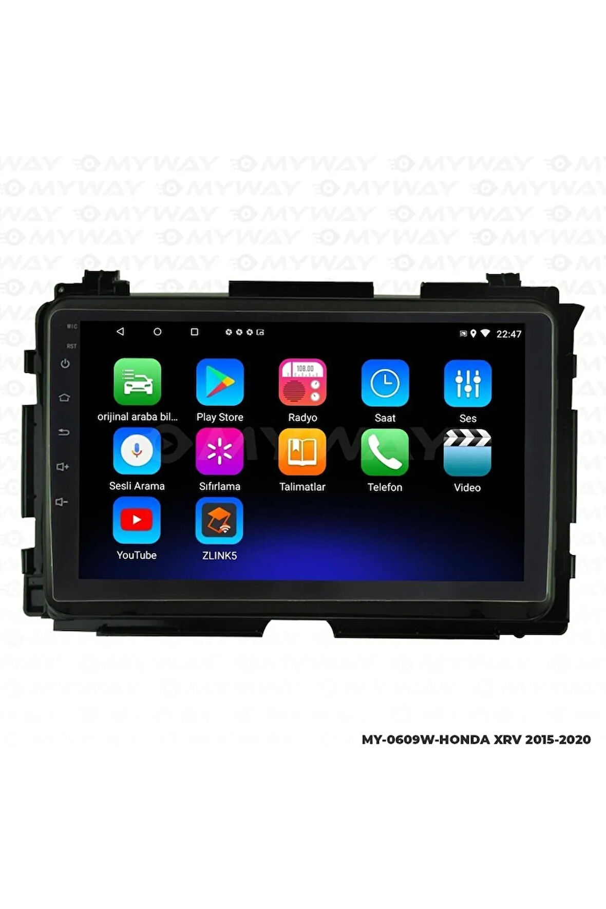 HONDA XRV ANDROİD 12 MULTİMEDYA CARPLAY 2GB RAM+32GB HDD NAVİGASYON EKRAN