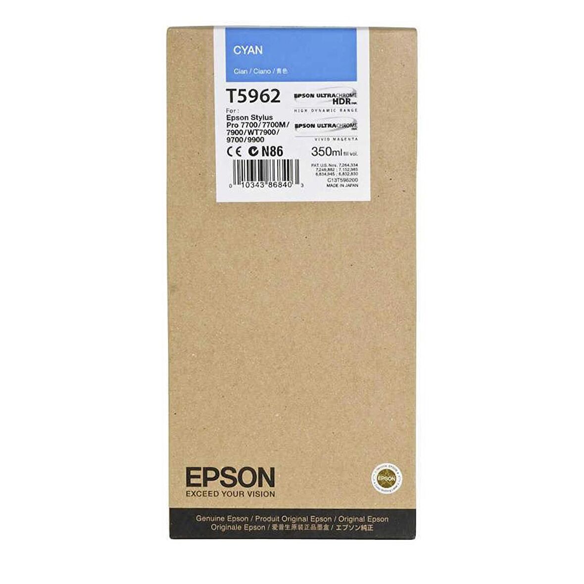 Epson T5962 C13T596200 Mavi Kartuş