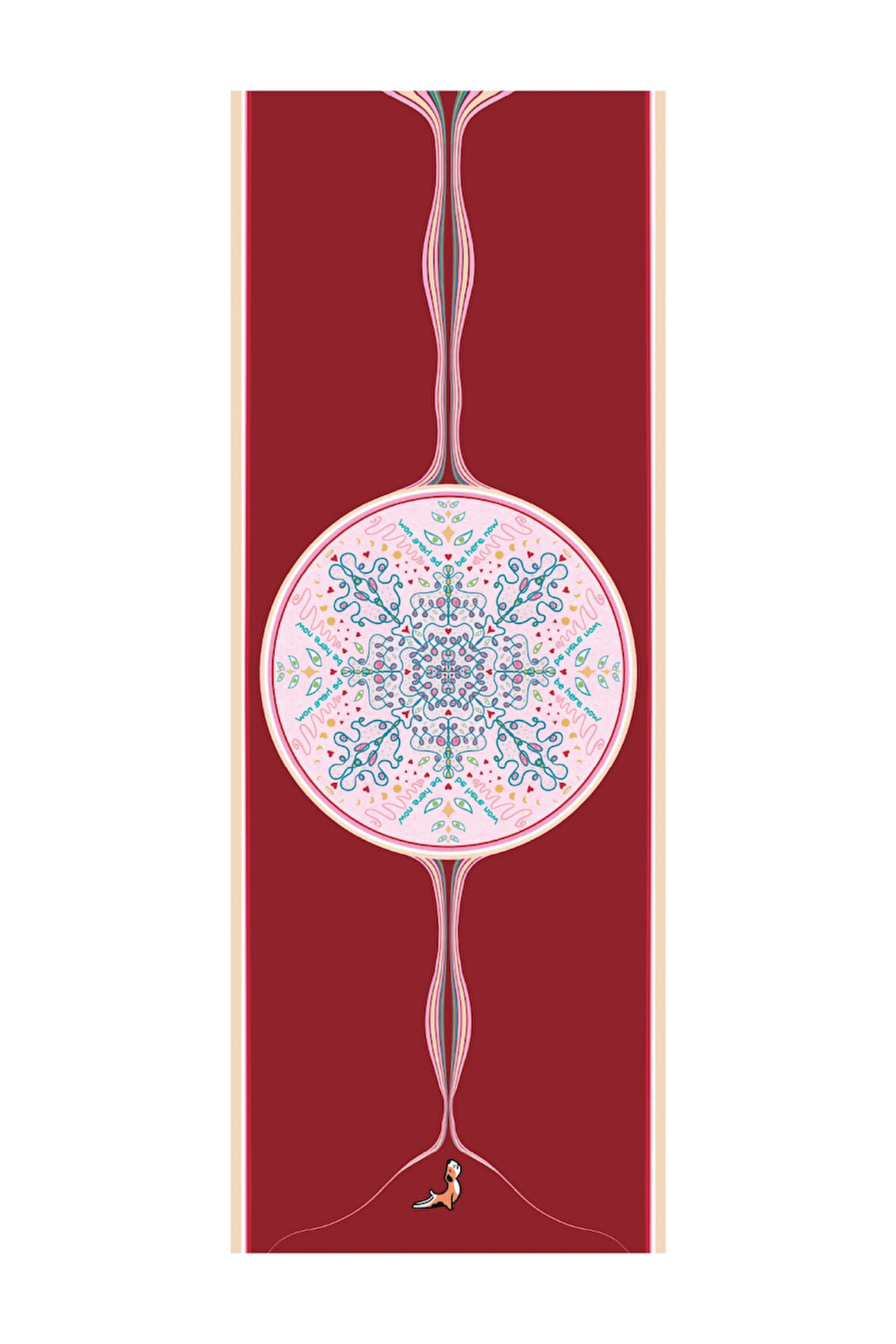 Mandala Serisi Be Here Now 4.1 mm Doğal Kauçuk Kaydırmaz Yoga Matı