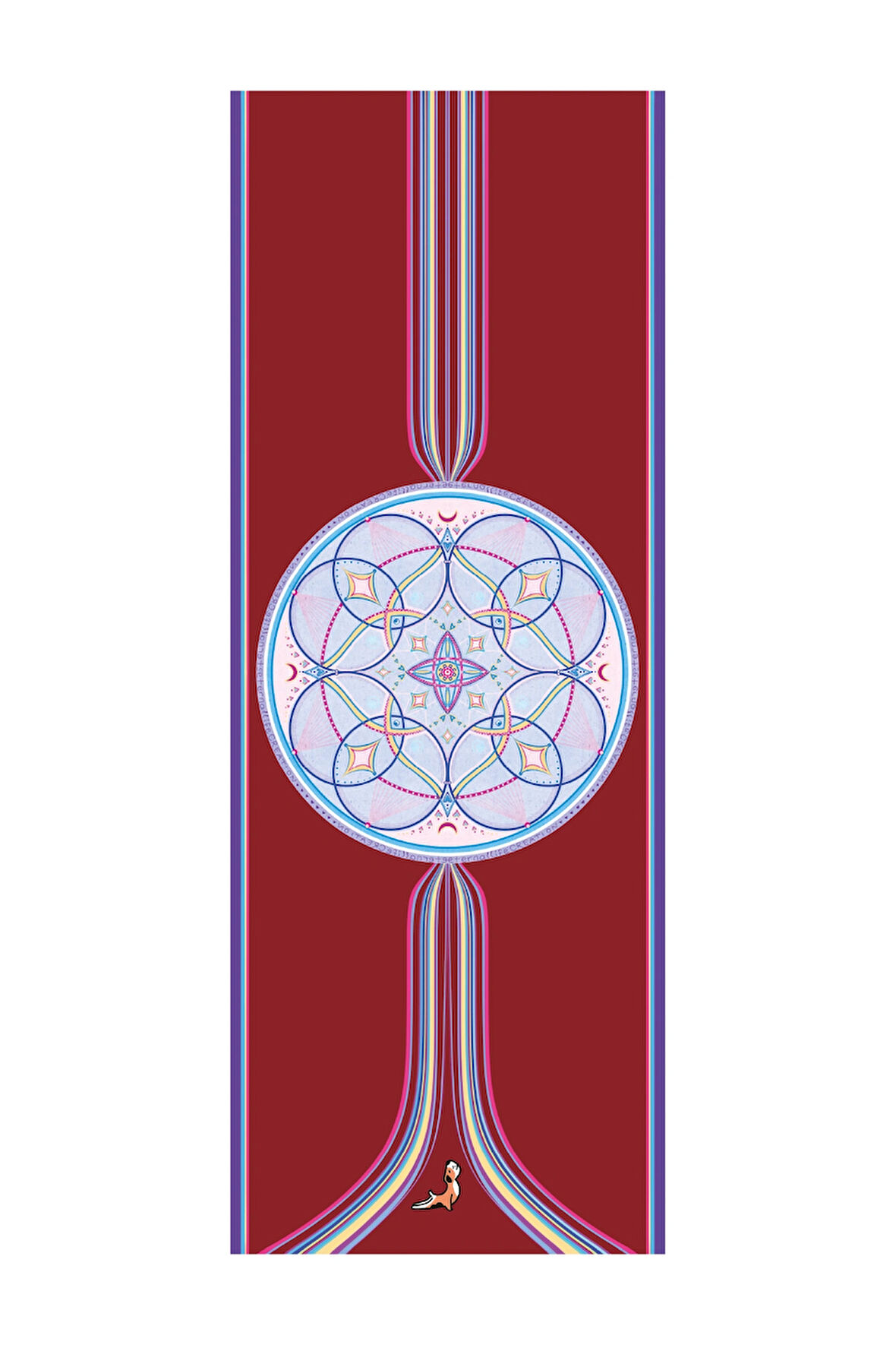 Mandala Serisi Eternal Life 4.1 mm Doğal Kauçuk Kaydırmaz Yoga Matı