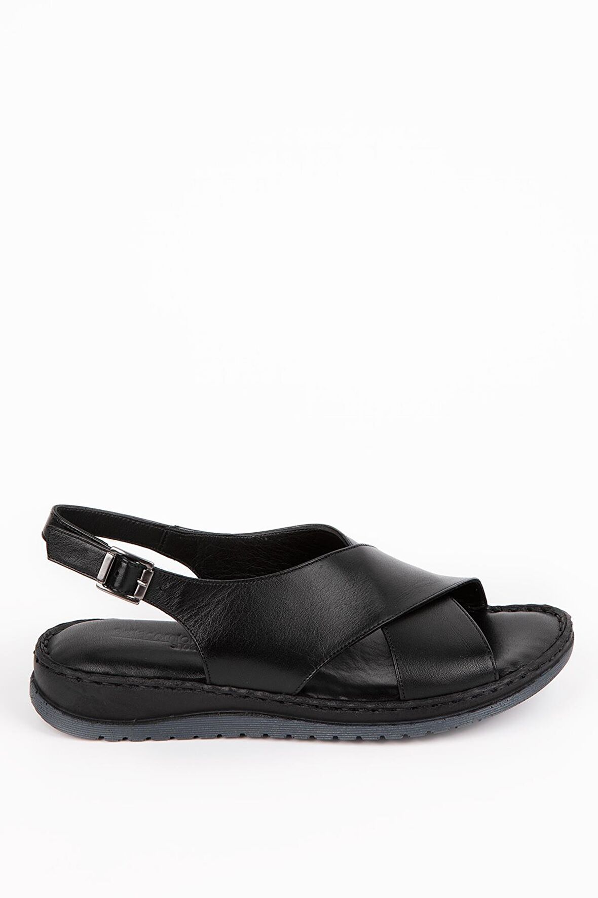 Hakiki Deri Kadın Comfort Sandalet - SİYAH B603