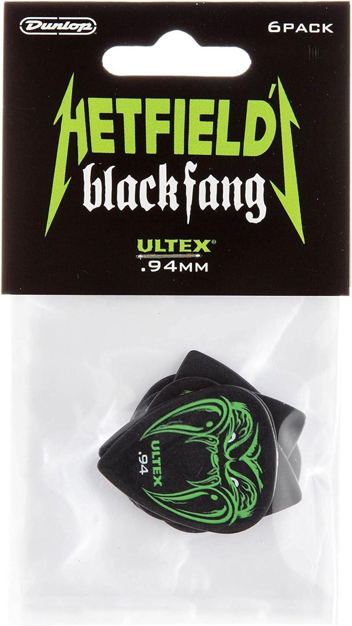 Jim Dunlop PH112P94 Hetfield Black Fang 6'lı Gitar Pena Seti (0.94 mm)