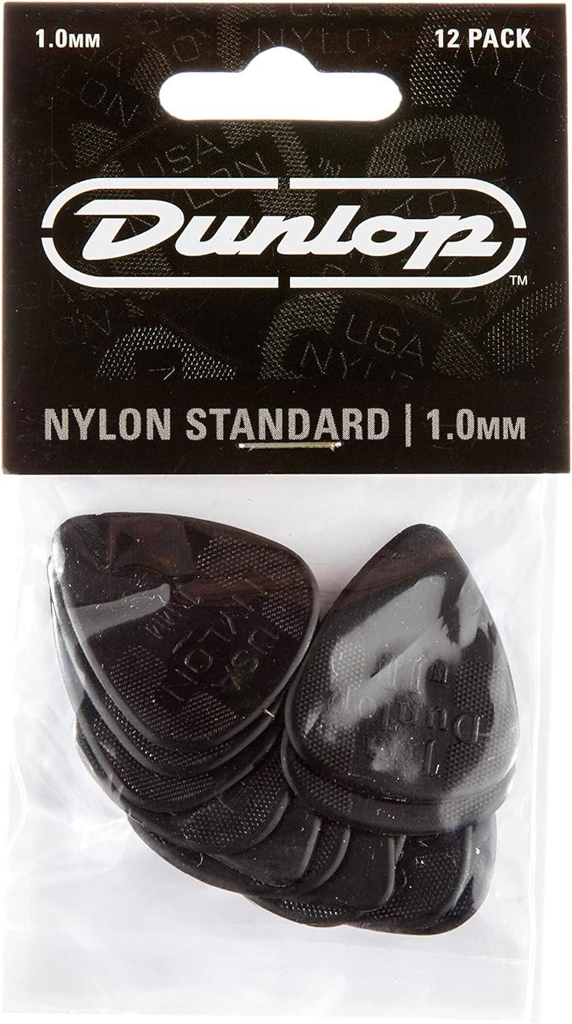 Jim Dunlop 44P1.0 Nylon Standard Gitar Penası 12li Pena Seti (1mm.)