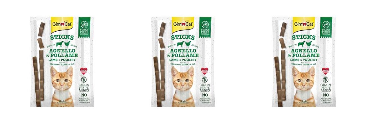 Gımcat Stıcks Kuzu Etli Tavuklu Tahılsız Çubuk 5 Gr X 12 Adet (3 Adet 4 Lü Sticks)