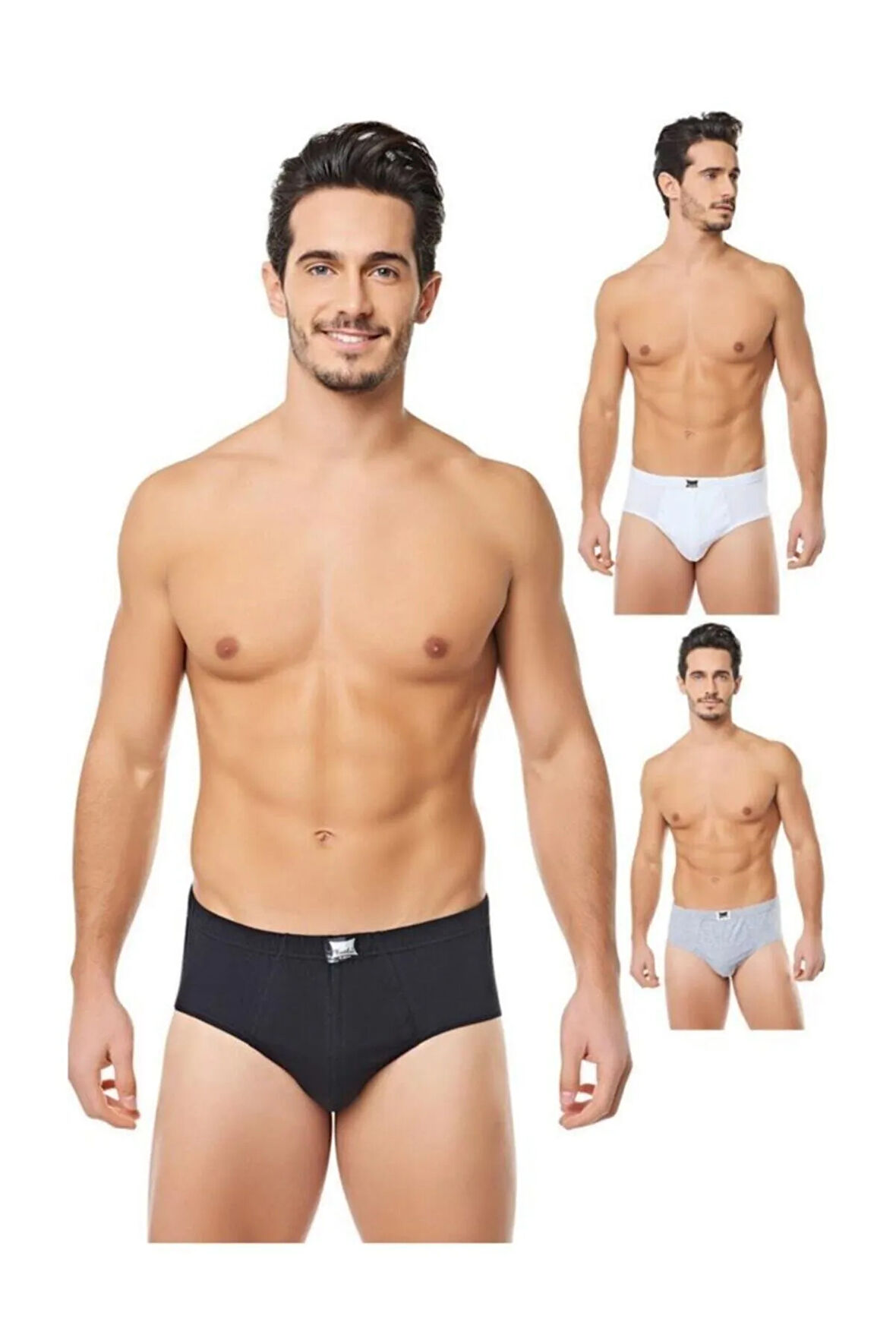 6'lı Erkek Penye Külot 3 Renk Pamuklu