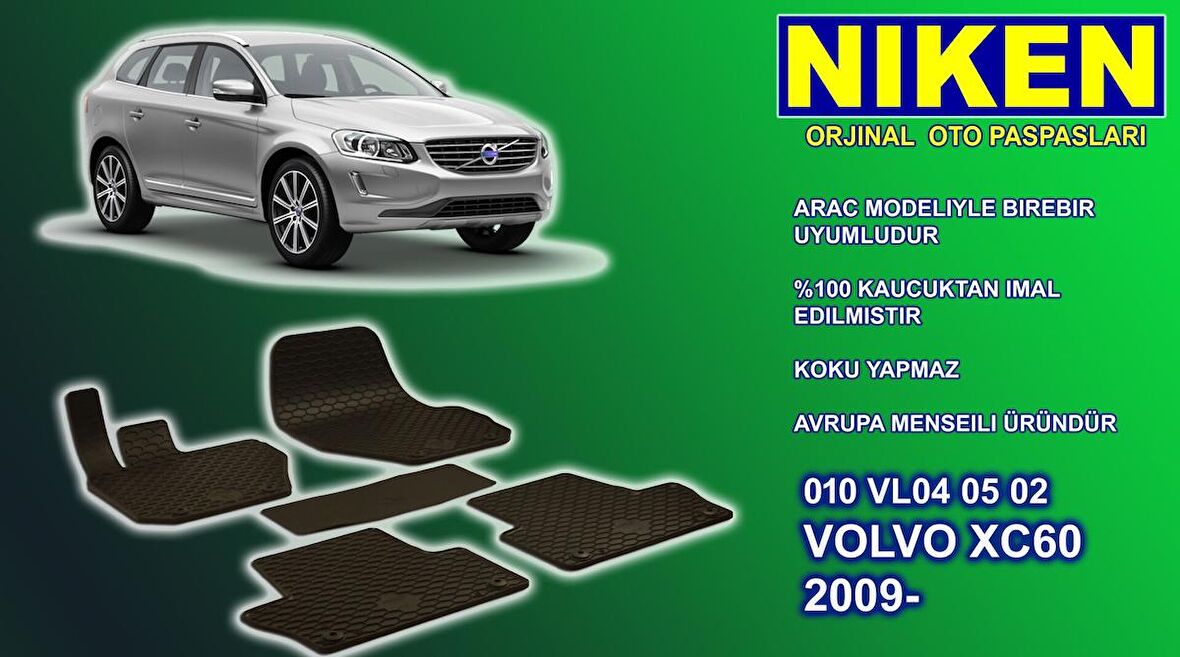 Volvo xc60 paspas 5'li kauçuk oem germany 2009+ Sonrası NİKEN