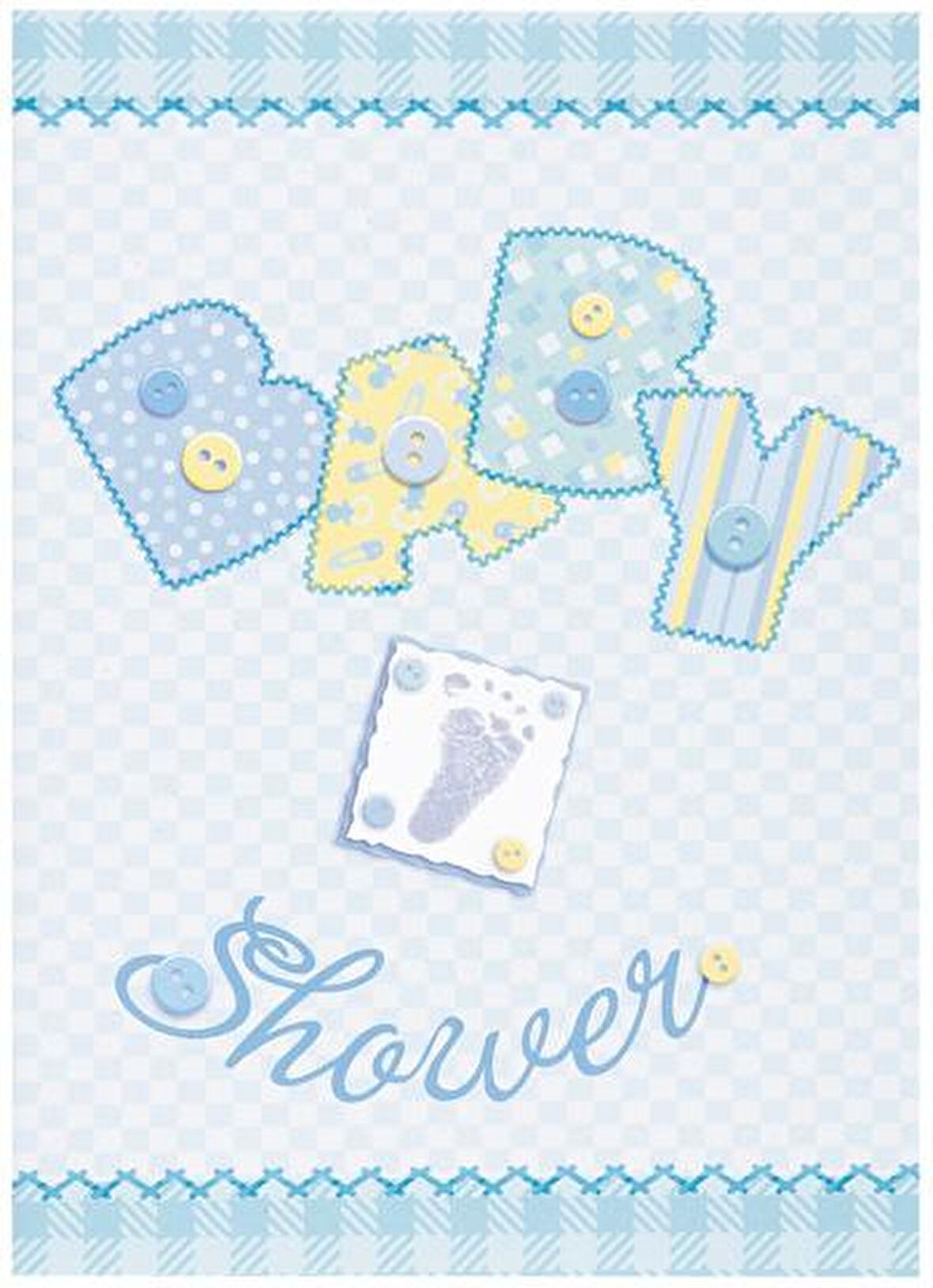 BABY SHOWER DAVETİYE MAVİ 8'Lİ