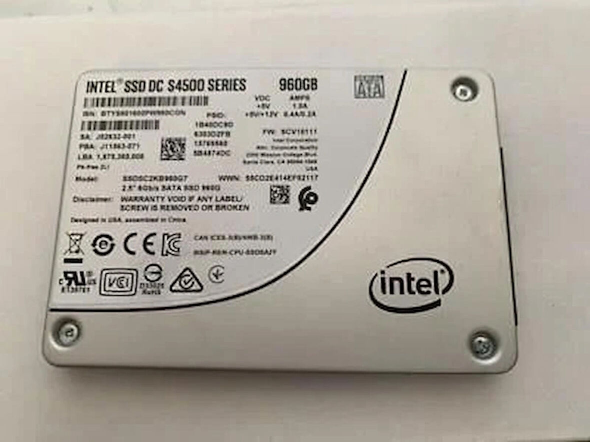 İNTEL 960GB Sata 2.5" Sunucu SSD DC4500 Series (SSDSC2KB960G7)
