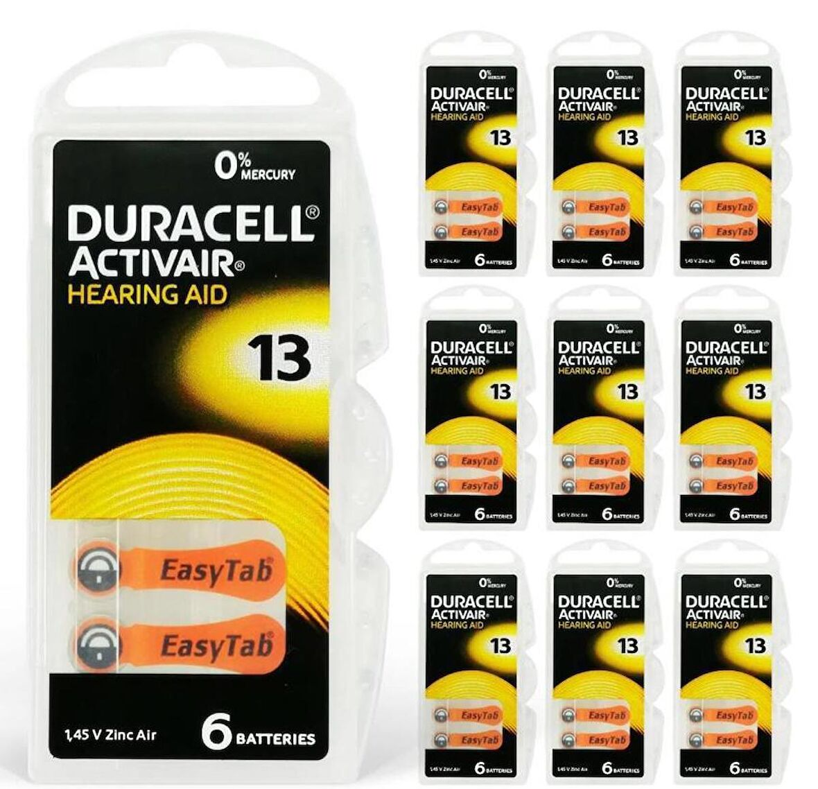 Duracell 13 İşitme Cihazı Pili 6'lı 10 Paket