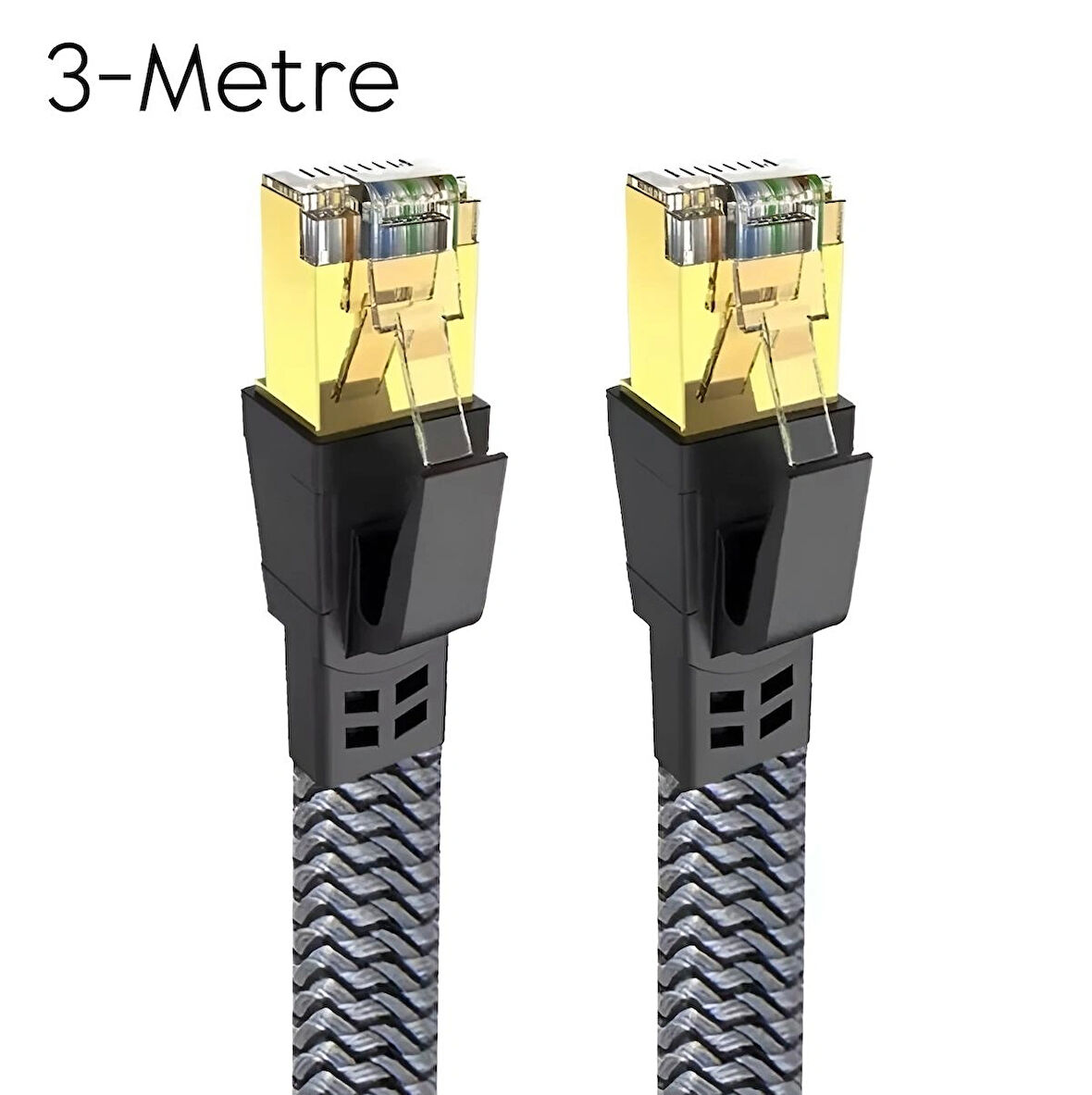 Cat8 LAN Kablosu Yüksek Hızlı  40Gbps 2000mhz Ethernet Kablosu Örgü Kaplama 1m 2m 3m 5m 10m