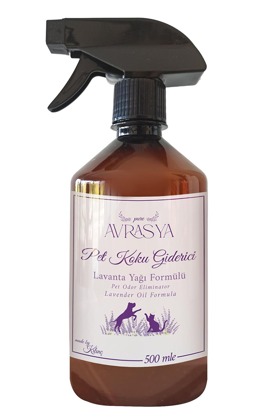 Pure Avrasya Lavanta Yağlı 500 ml Antiseptik Pet Kedi Köpek Koku Giderici