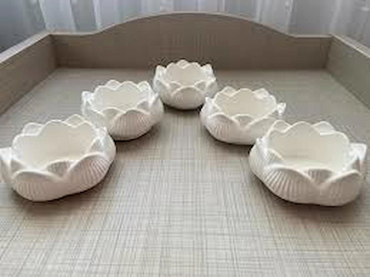 Dekoratif Minimalist Mistik Lotus Mumluk 5 Adet