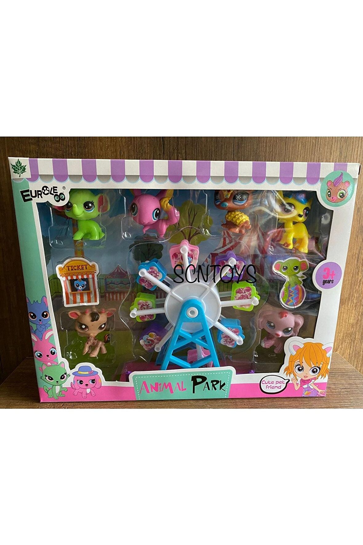 Oyuncak Miniş Seti Miniş 6lı Set Oyuncak Dönme Dolaplı Miniş Little Pet Shop Miniş