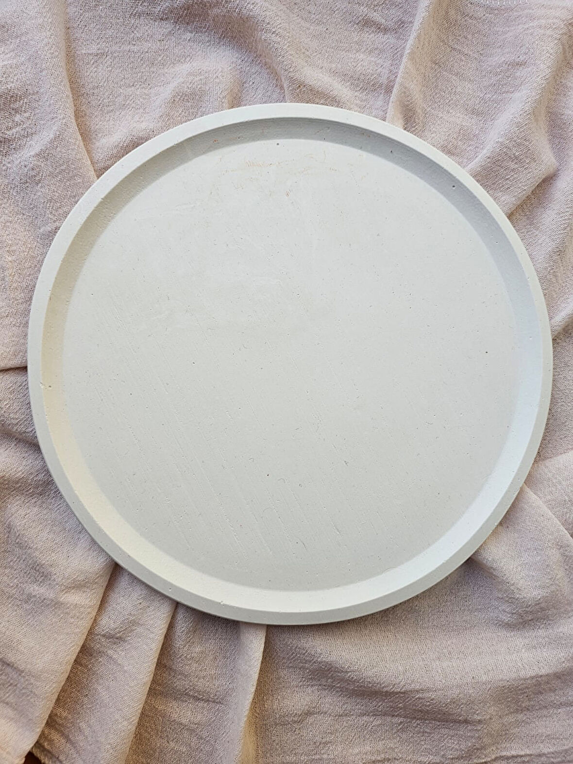 Taş Tozu El Yapımı Nişanlık Sunumluk ve Mumluk Tepsi – Şık Dekoratif Tasarım (30x23 cm)