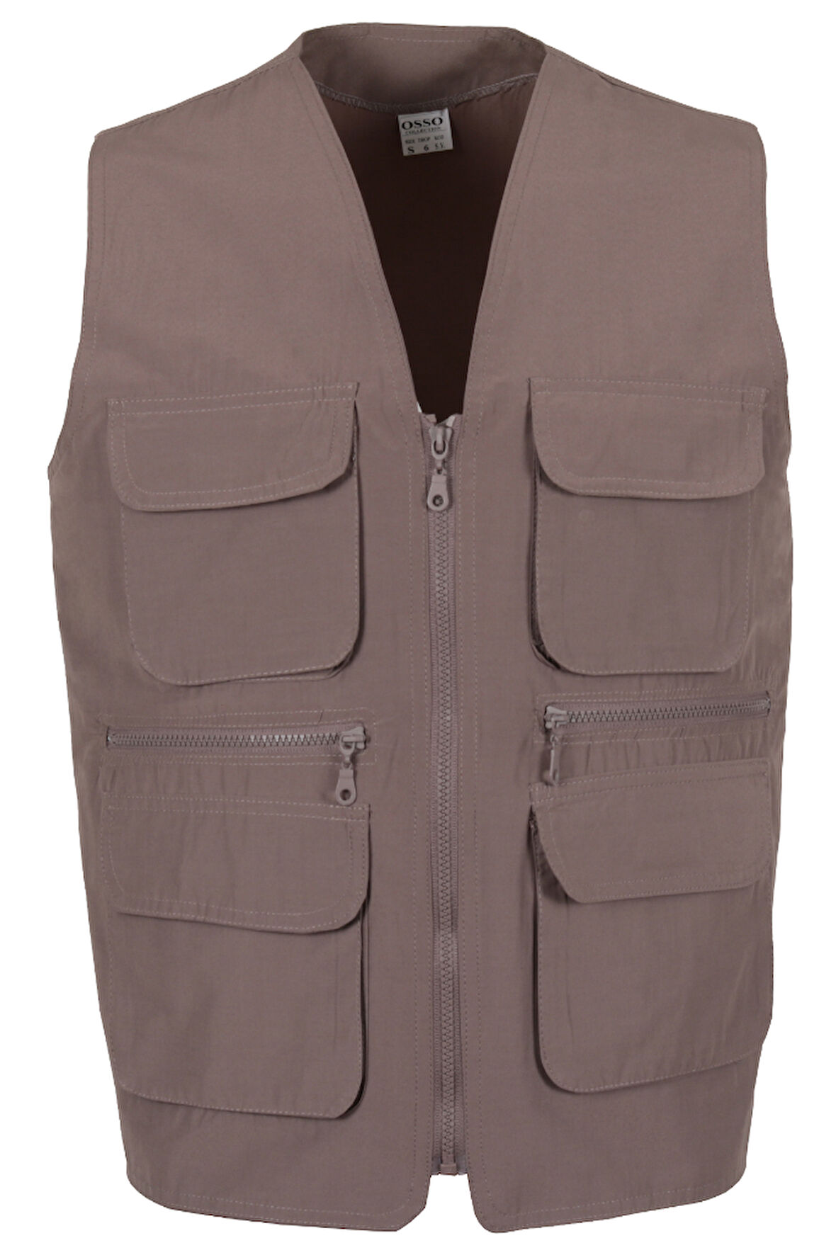 Erkek Keten Yelek kahve Renk Normal Kesim RAR01306