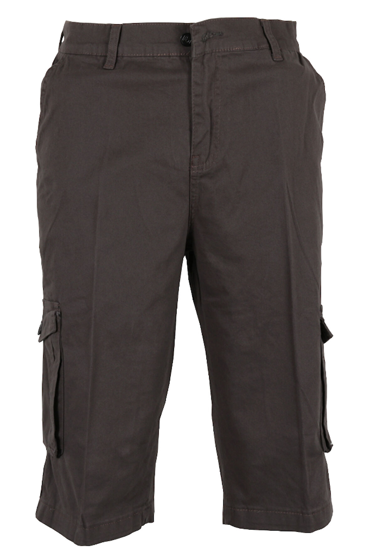 Erkek Keten Kapri Kargo Cep Bermuda Regular RAR01352