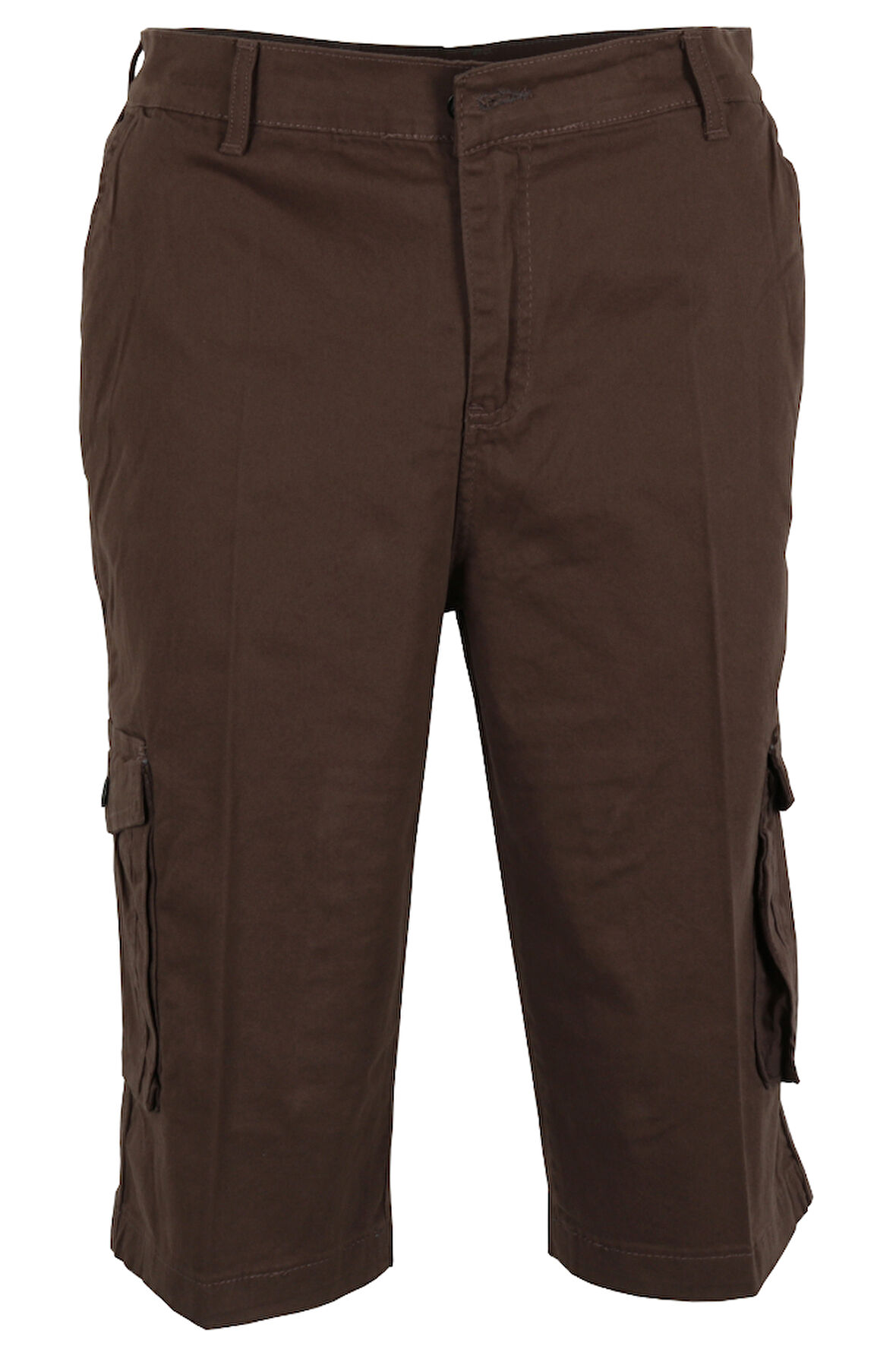 Erkek Keten Kapri Kargo Cep Bermuda Regular RAR01354