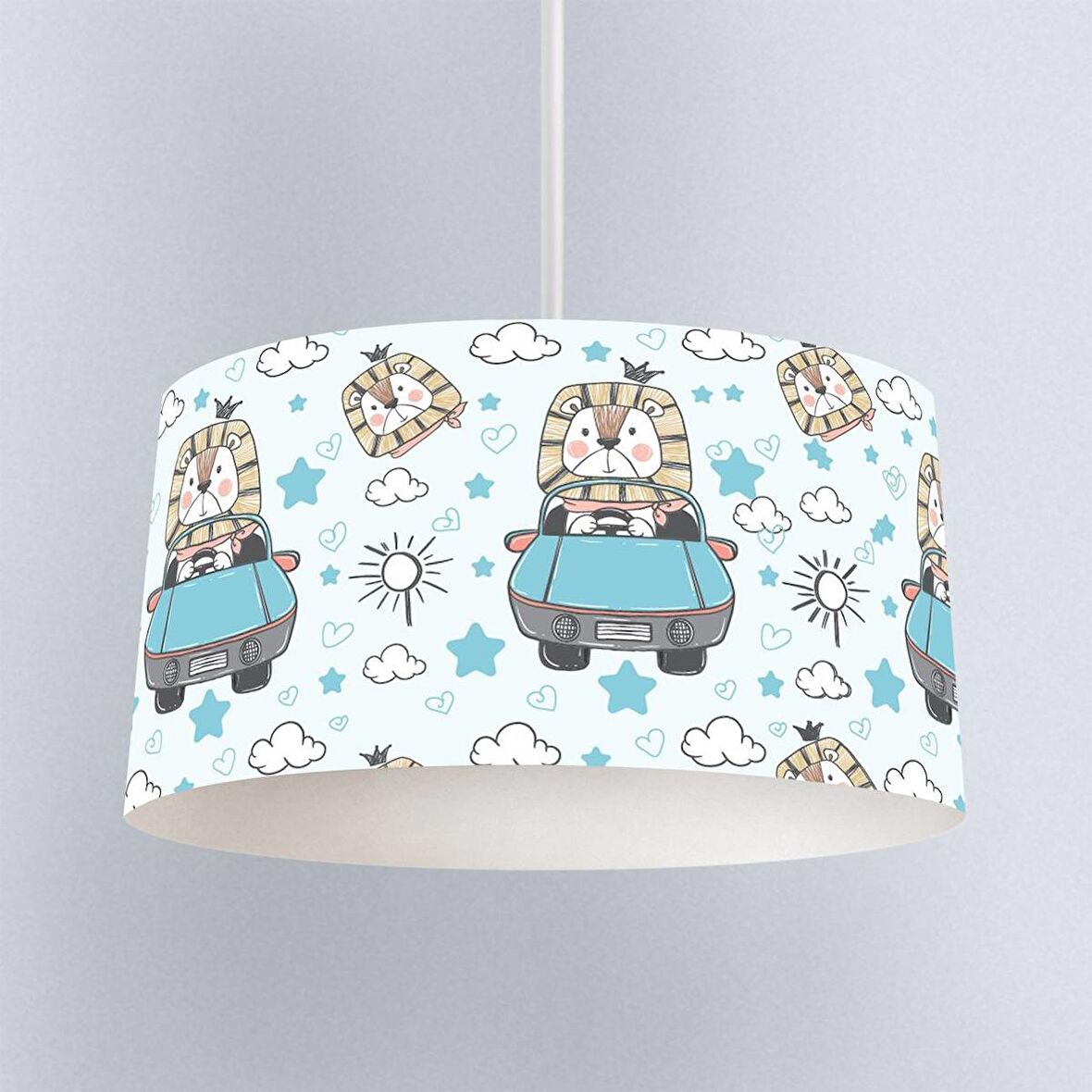 Çocuk Odası Dijital Baskılı Sarkıt Avize Model 1354