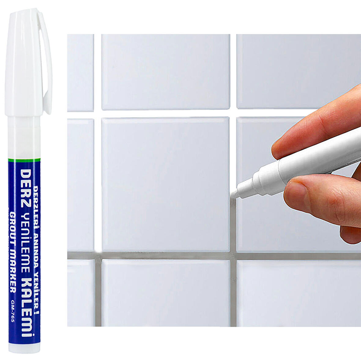 Aletçantam Derz Kalemi Fayans Seramik Derz Arası Boşluk Yenileme Kalemi -  Beyaz