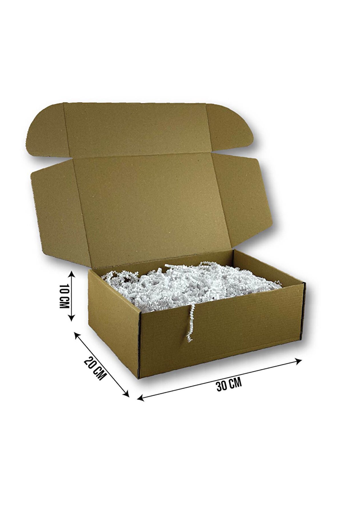 20x30x10cm Kilitli Dayanıklı E-Ticaret Karton Kargo Kutusu 25 Adet