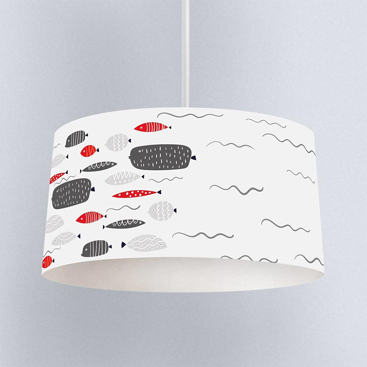 Çocuk Odası Dijital Baskılı Sarkıt Avize Model 1407