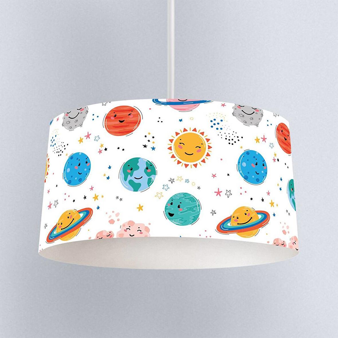 Çocuk Odası Dijital Baskılı Sarkıt Avize Model 1408