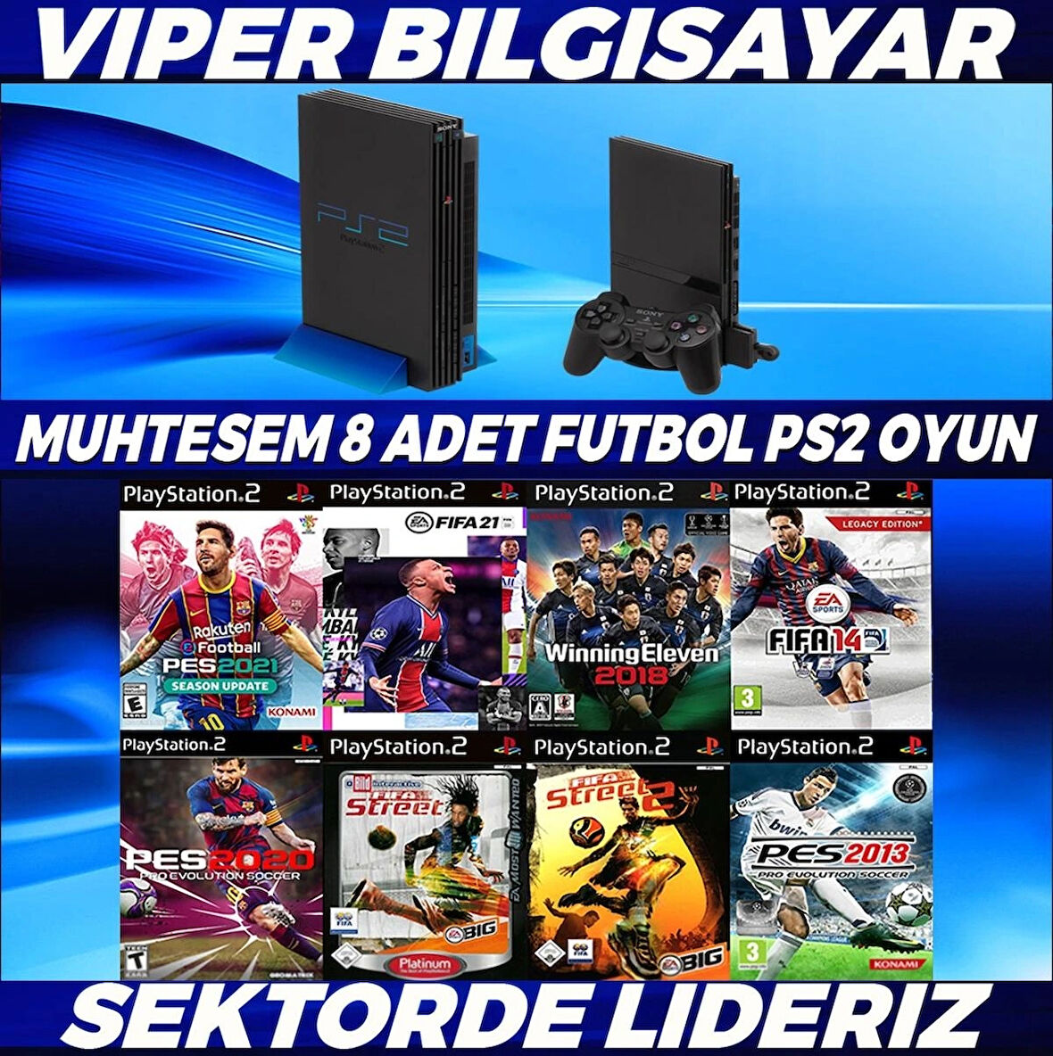 MUHTEŞEM 8 ADET FUTBOL PS2 OYUN [ AÇIKLAMAYI OKUYUNUZ ]