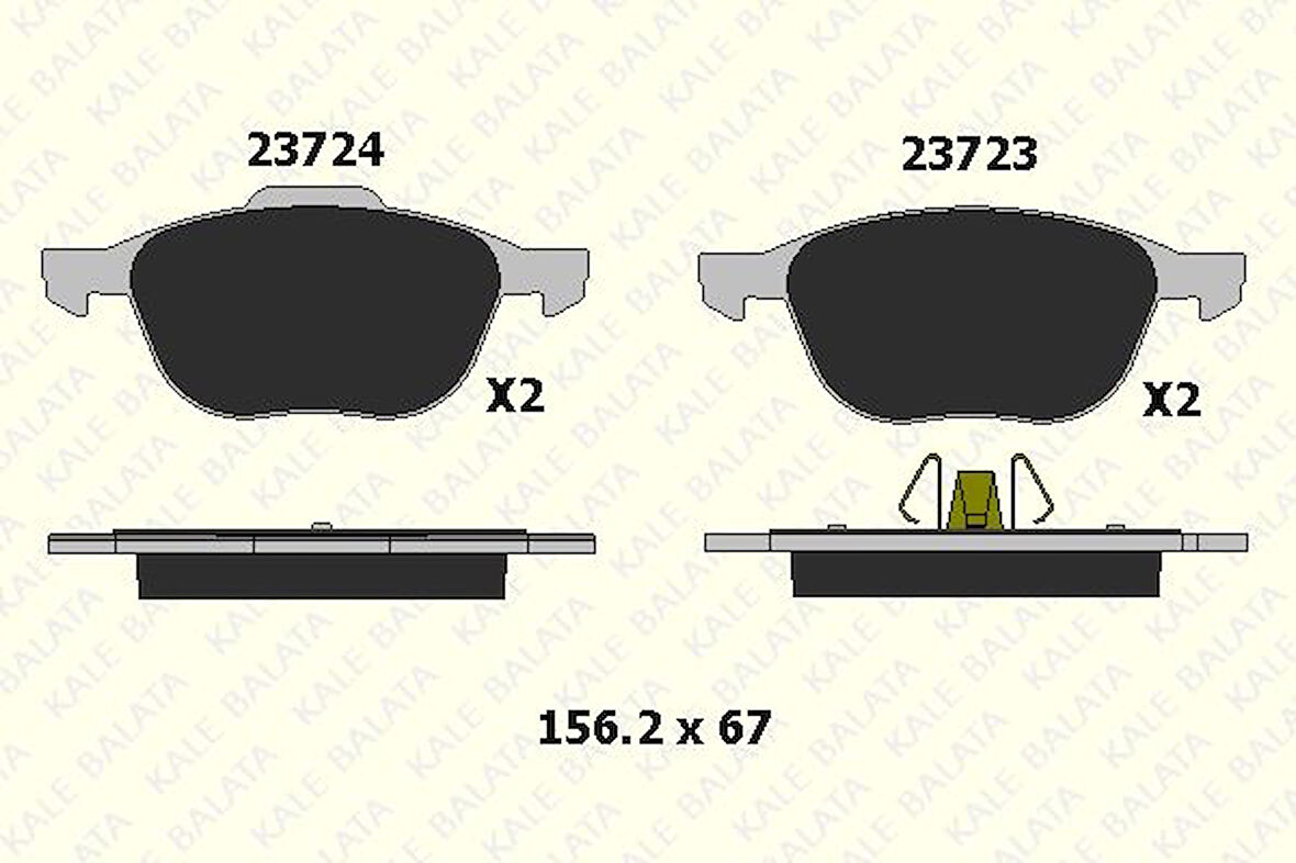 DİSK FREN BALATASI ÖN FORD C-MAX FOCUS C-MAX 03-2007 FOCUS 04> GRAND C-MAX 10> KUGA I-II