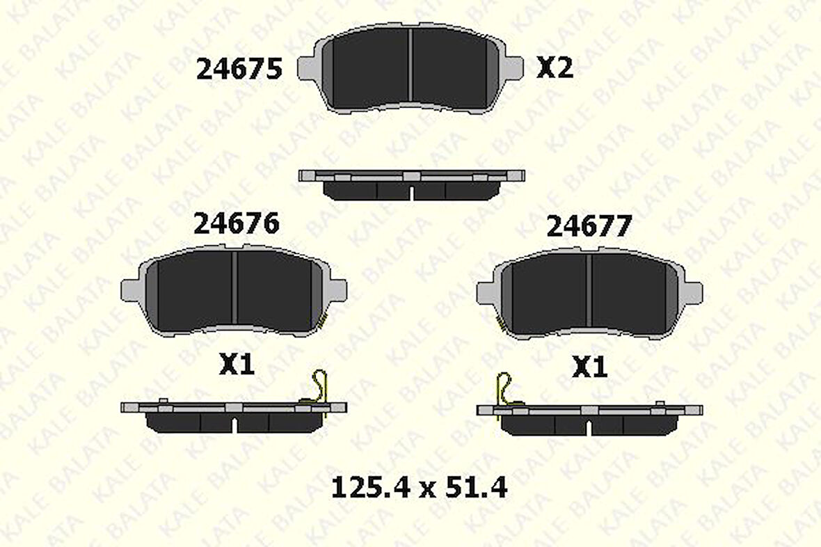 ÖN FREN BALATASI FORD FIESTA VI 08> / SUZUKI SWIFT 10> / DAIHATSU SIRION 08> / MAZDA II 07>