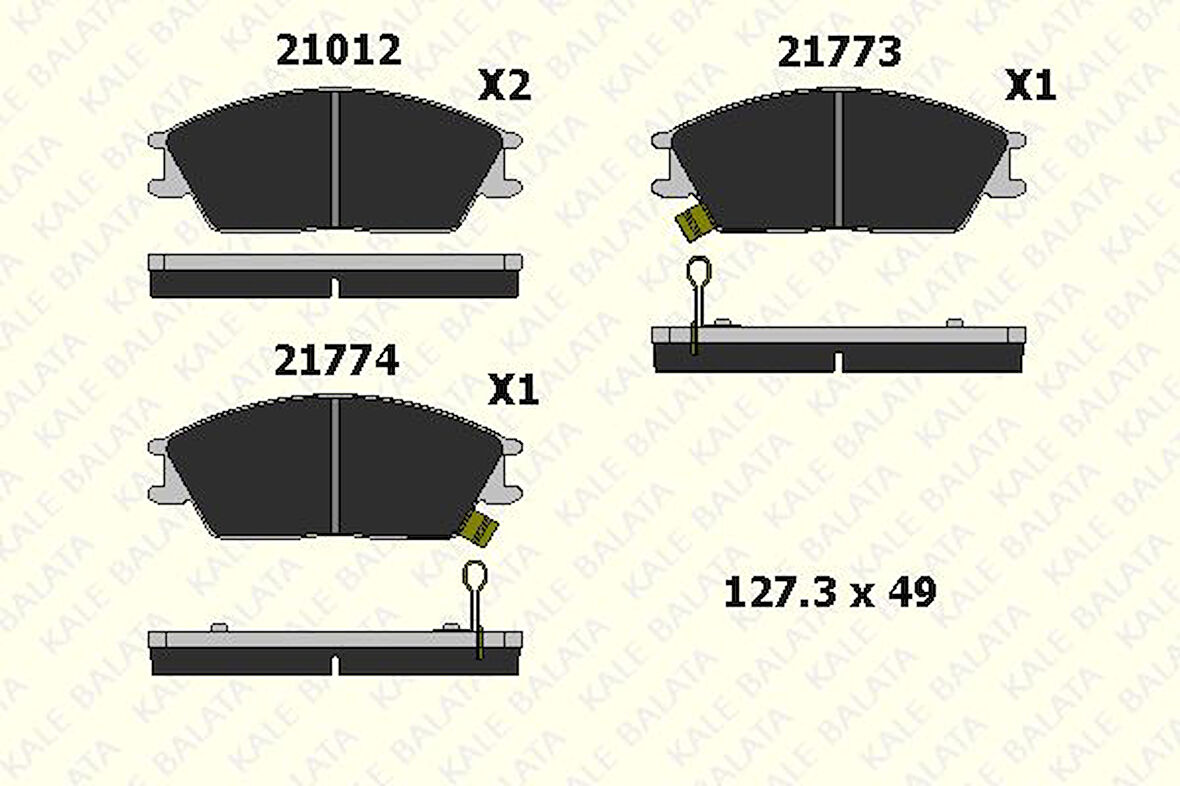 FREN BALATA ÖN HONDA ACCORD II 1.6-1.8-HYUNDAI ACCENT-EXCEL-LANTRA-PONY-GETZ-S COUPE-ADMİRA