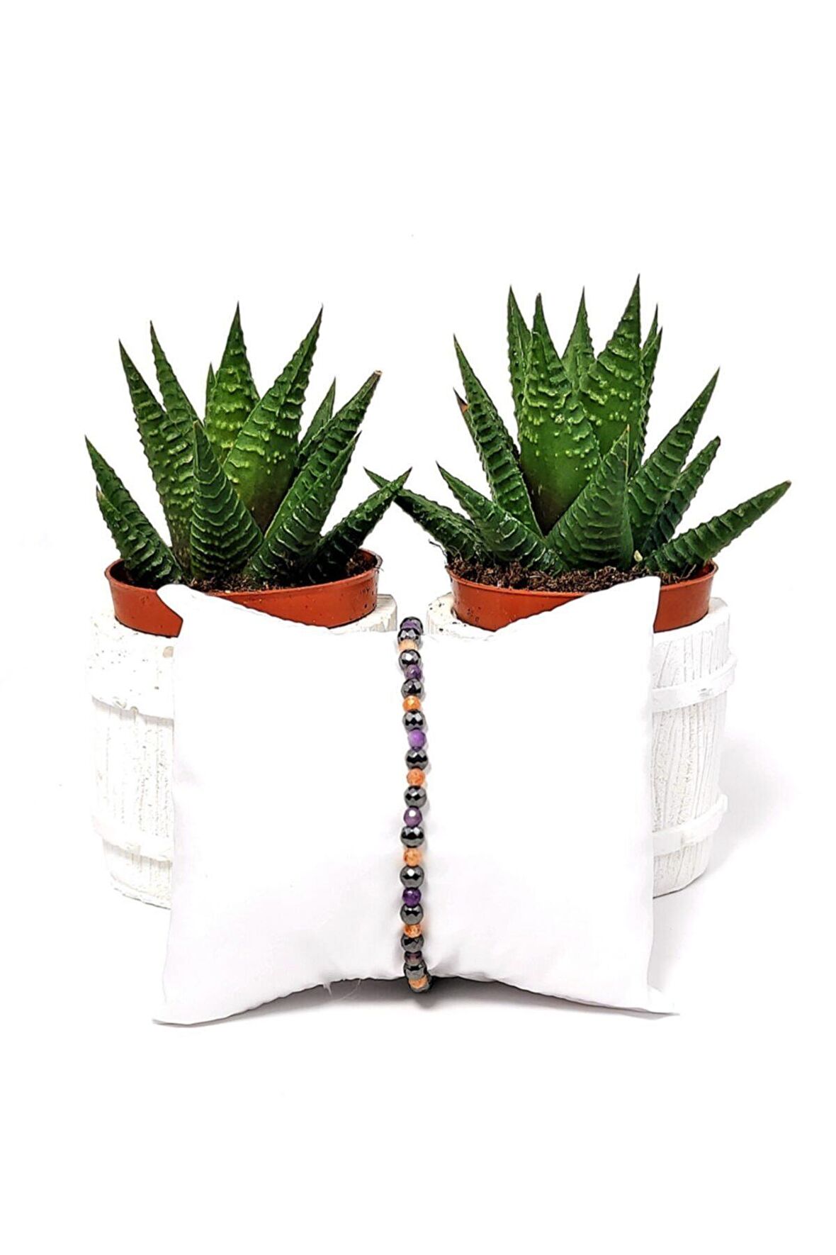 Ametist Güneş Taşı Hematit Bileklik ( 4 Mm)