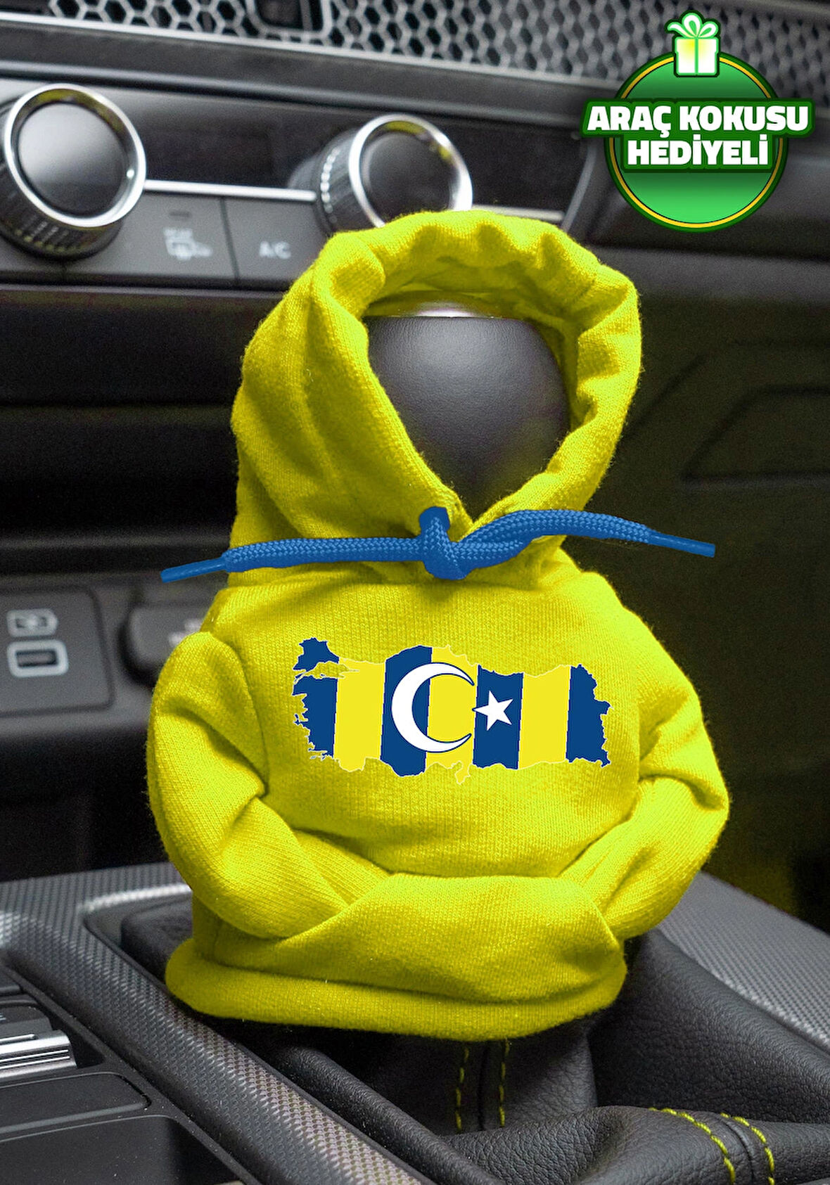SARI LACİVERT TARAFTAR Vites Hoodie Araç Kıyafeti Vites Poları Oto Aksesuarı Vites Topuzu Sweat