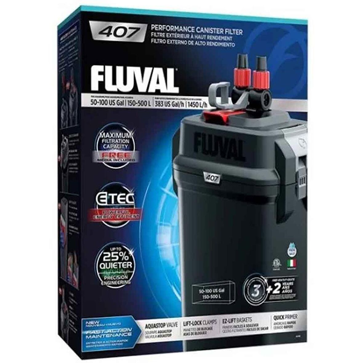 Fluval 407 Dış Filtre 1450L/H