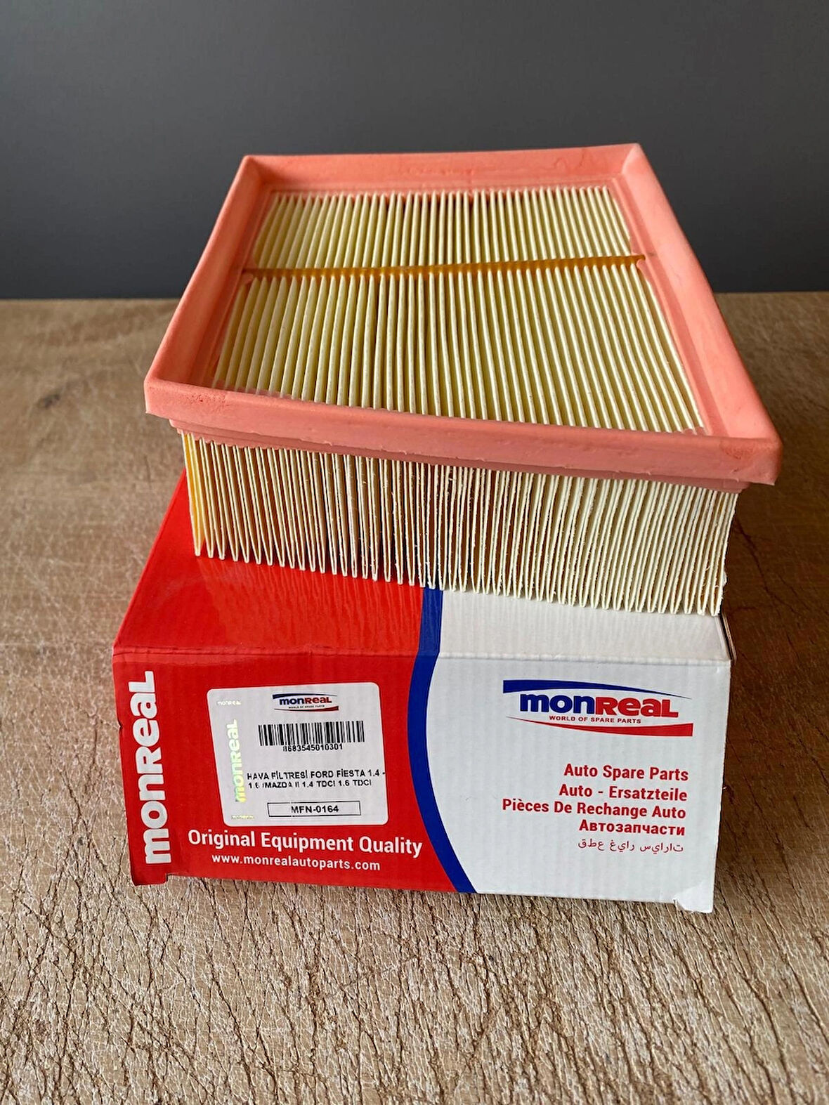 Monreal MFN-0164 Hava Filtresi FORD Fiesta 1.4 - 1.6 MAZDA II 1.4 TDCI 1.6 TDCI 8V219601AA 46723061