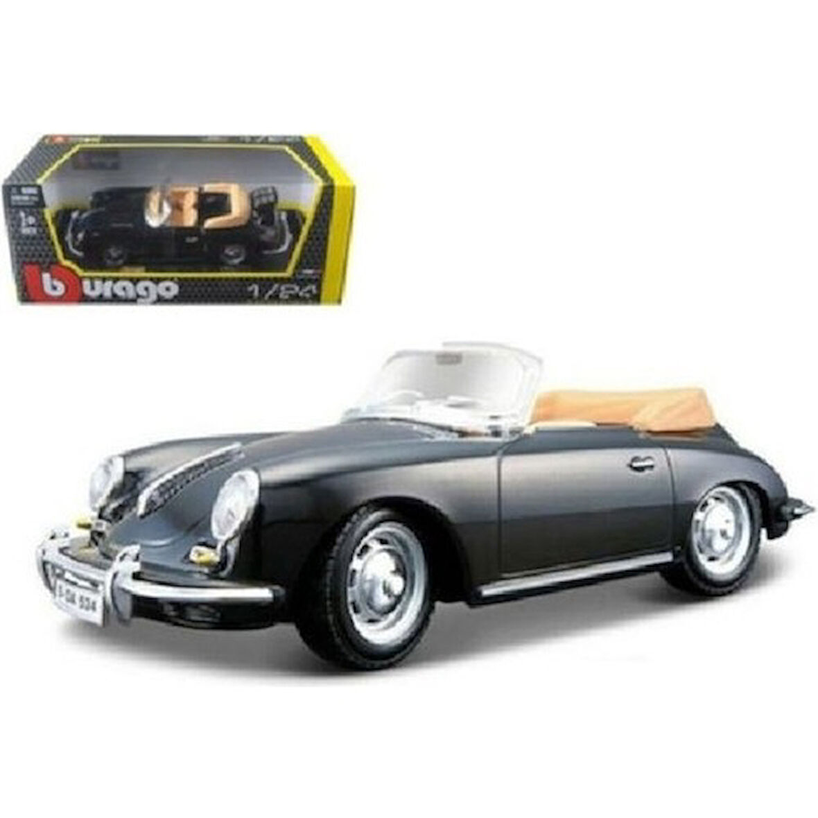 1:24 Porsche 356B Cabriolet 1961 Model Araba