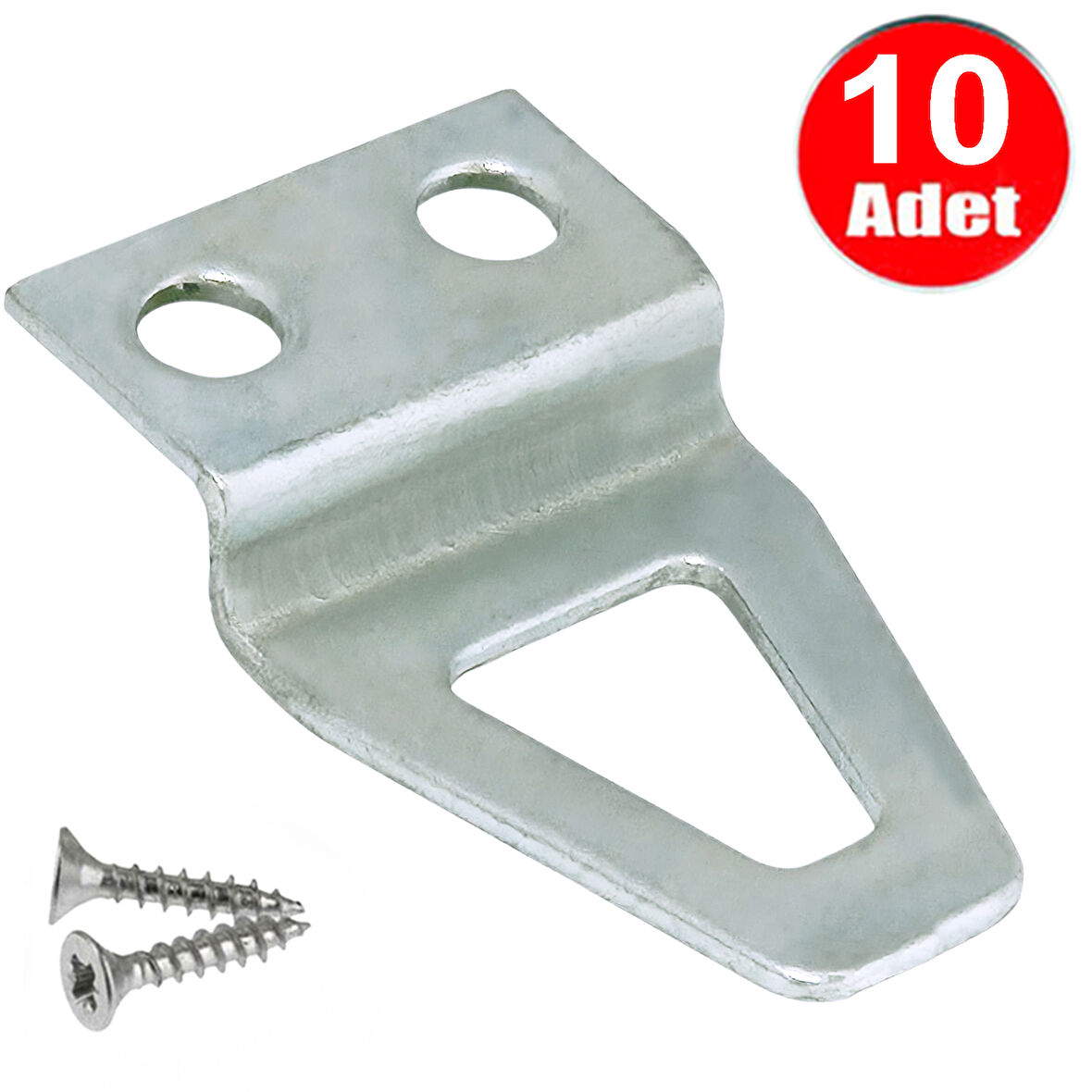 Üçgen Çerçeve Askısı Eğri Bombeli Duvar Tablo Askı Asma Halka Kanca -10 Adet