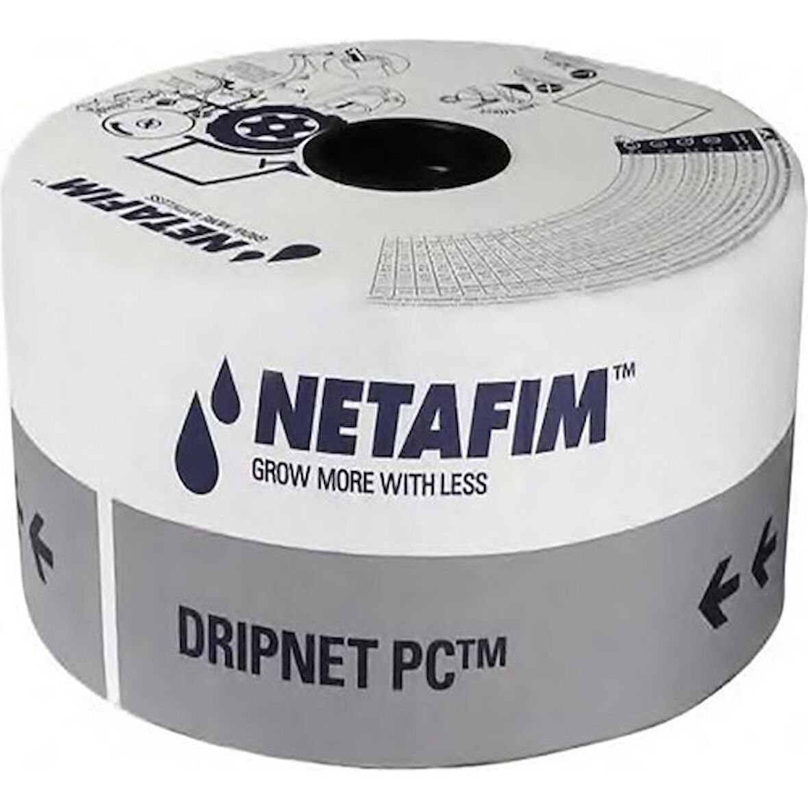 NETAFİM DRIPNET PC™ 16250 (25mil) 25 cm 1,6lt/h (800 metre) BASINÇ AYARLI YASSI DAMLA SULAMA BORUSU