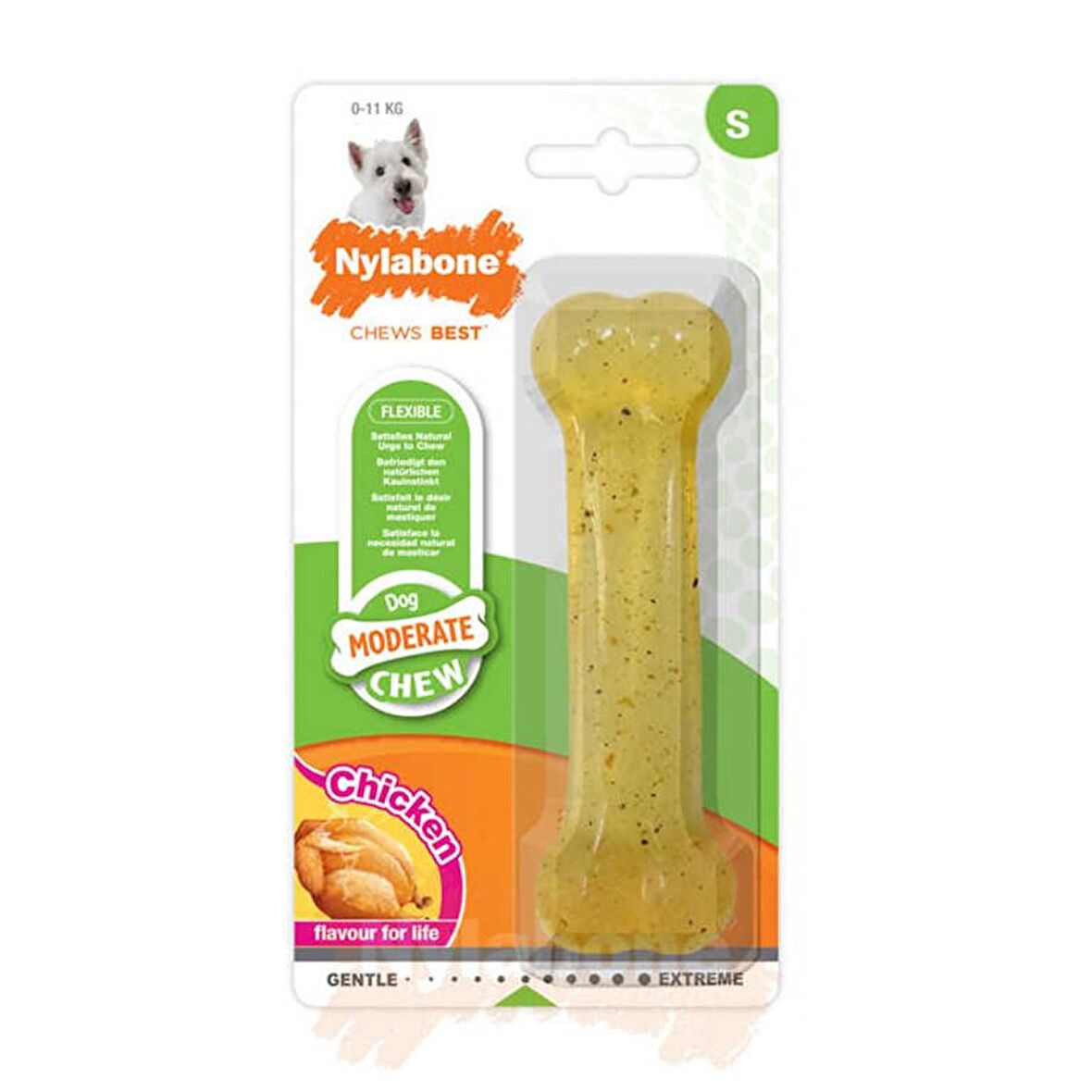 Nylabone Mc Chew Tavuk Aromalı Köpek Çiğneme Kemiği S