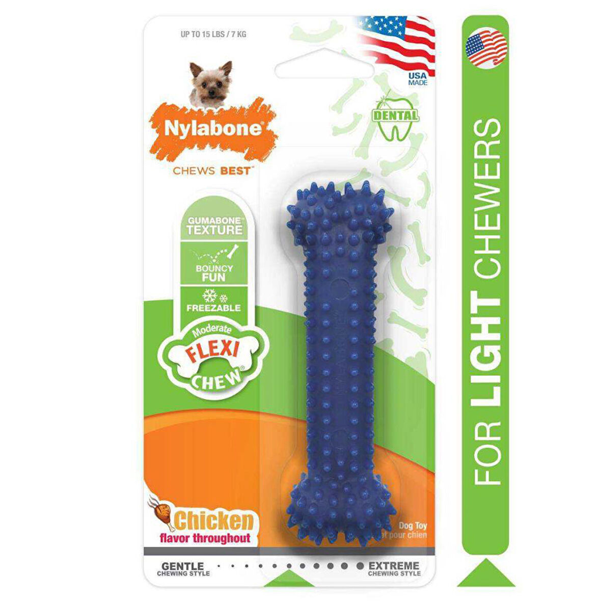 Nylabone Tavuk Aromalı Dental Köpek Oyuncağı XSmall