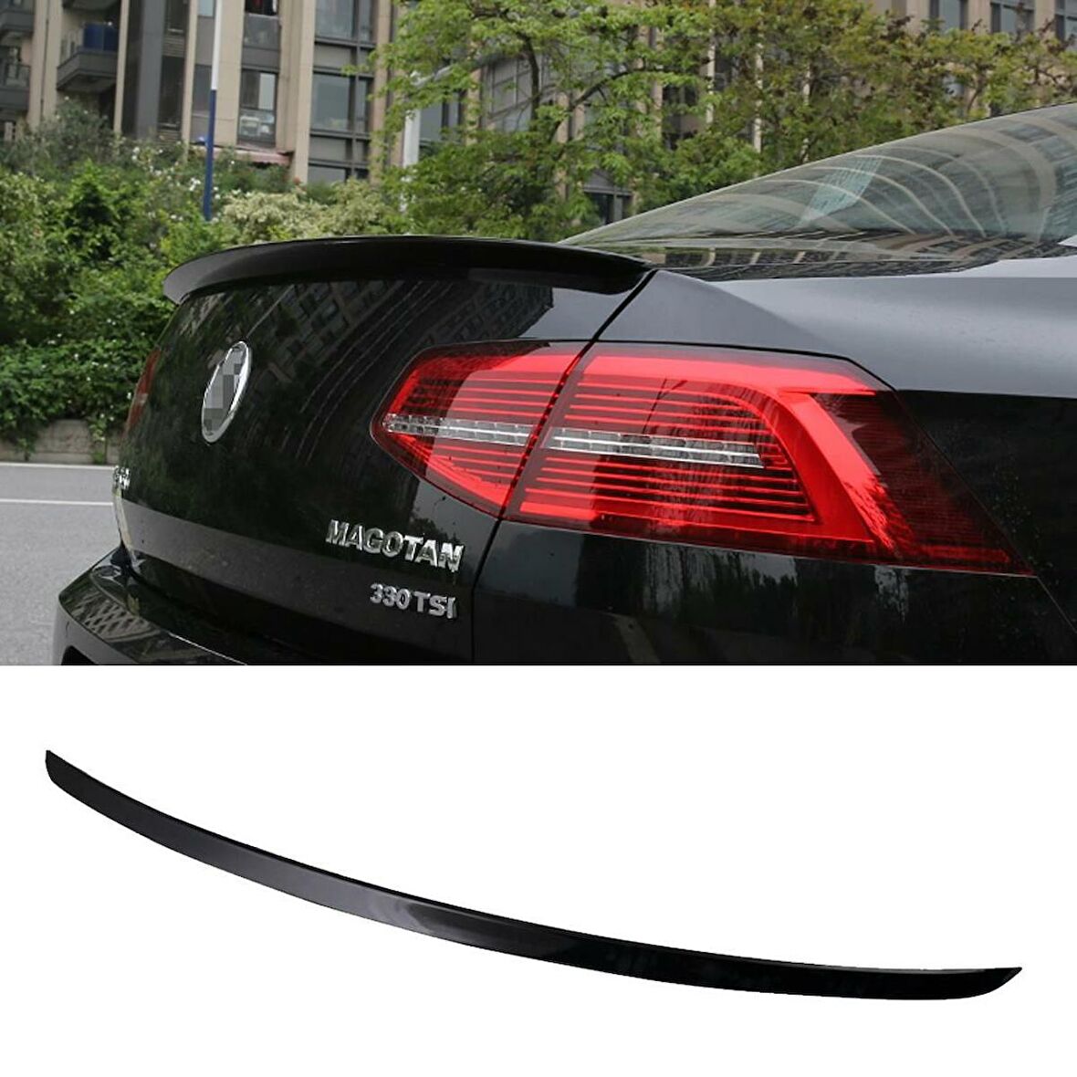 Vw Passat B8 boyalı spoiler (Pianoblack) 2015 sonrası