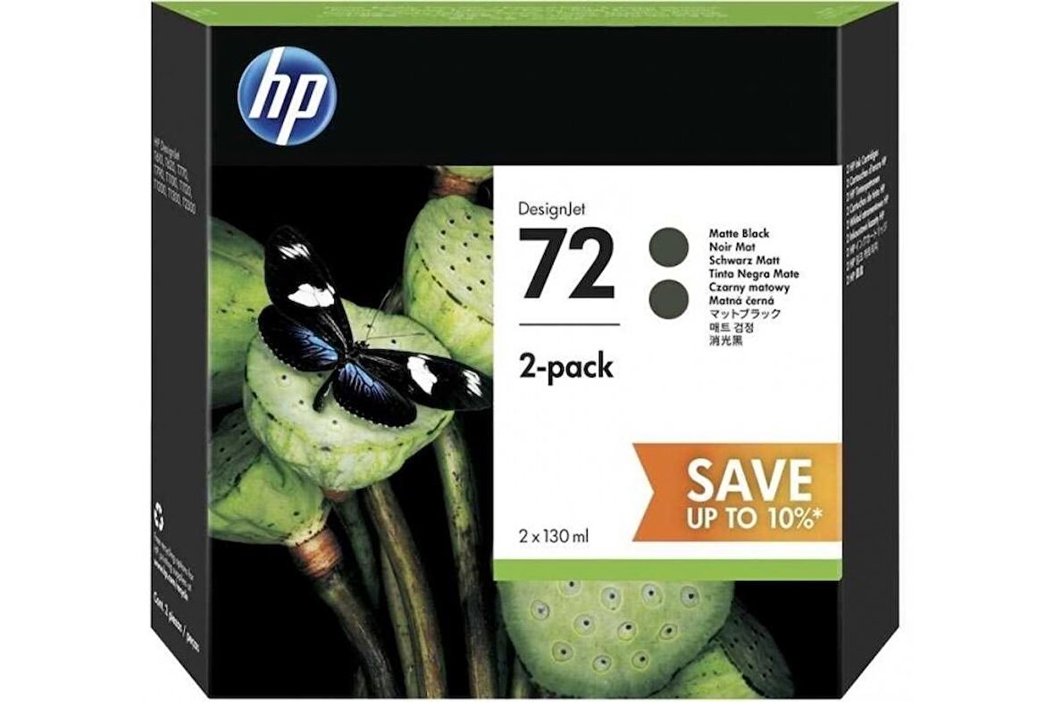 Hp 72 P2V33A 2'Li Mat Siyah Kartuş